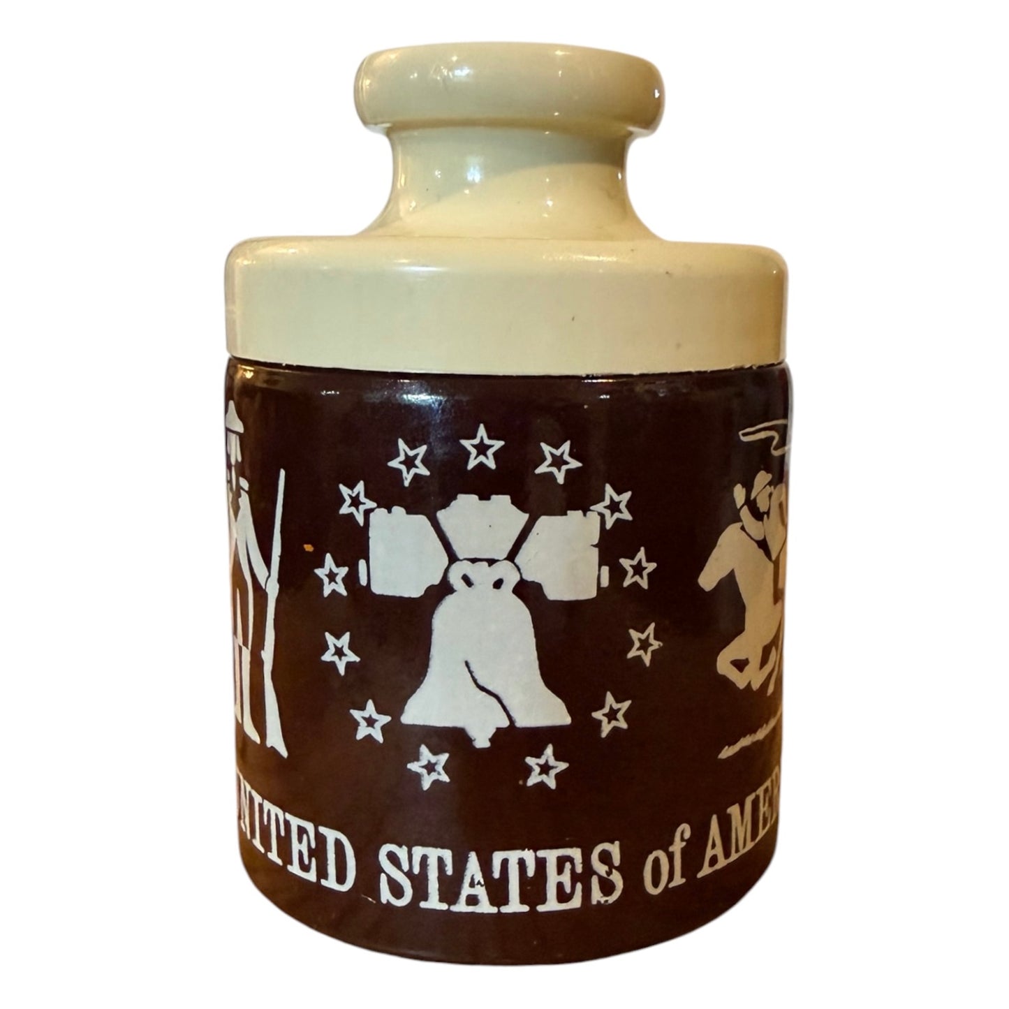 1976 United States Bicentennial Mr. Mustard Glass Jar | Americana Eagle Commemorative Collectible