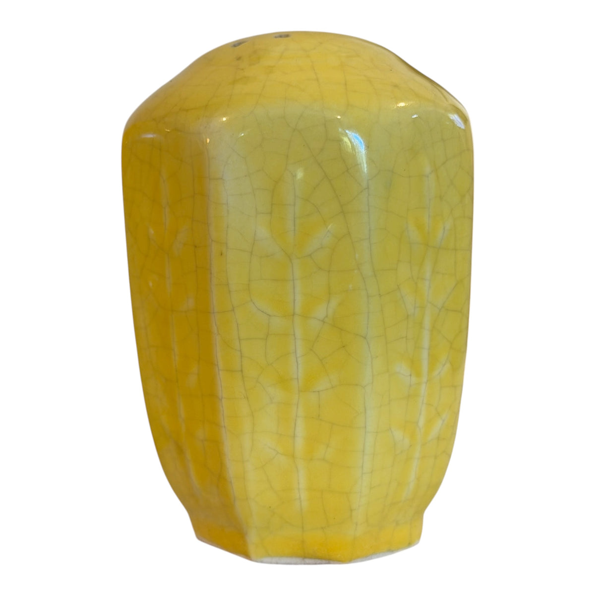 Shawnee Pottery Flower & Fern Yellow Salt & Pepper Shakers – 1940s