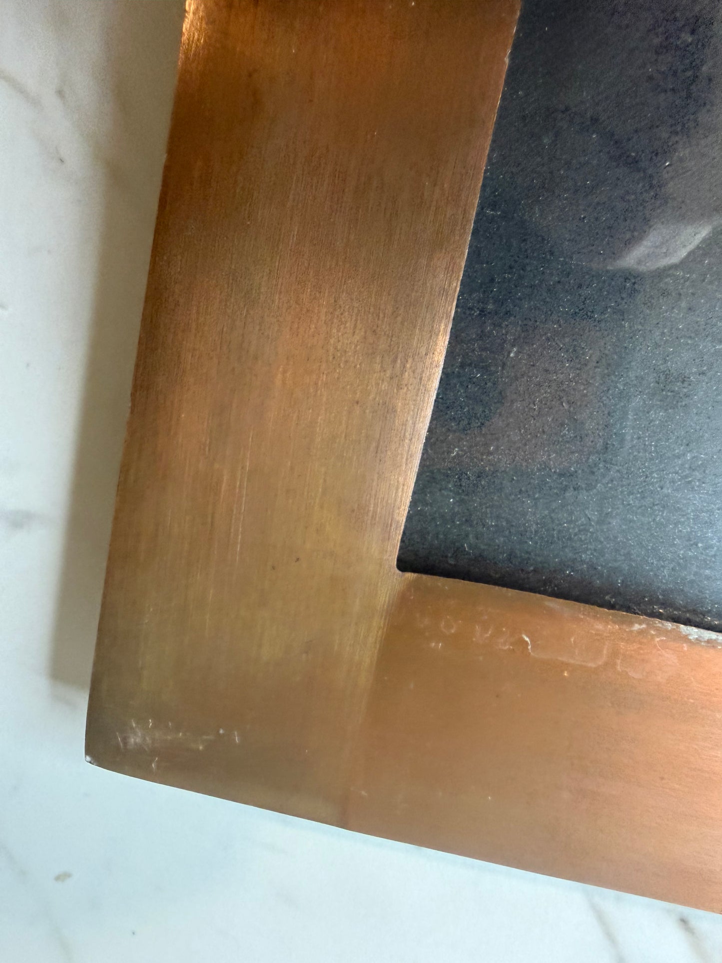 Solid Copper 5×7 Picture Frame — Heavy, Non-Magnetic, Custom-Fit Glass