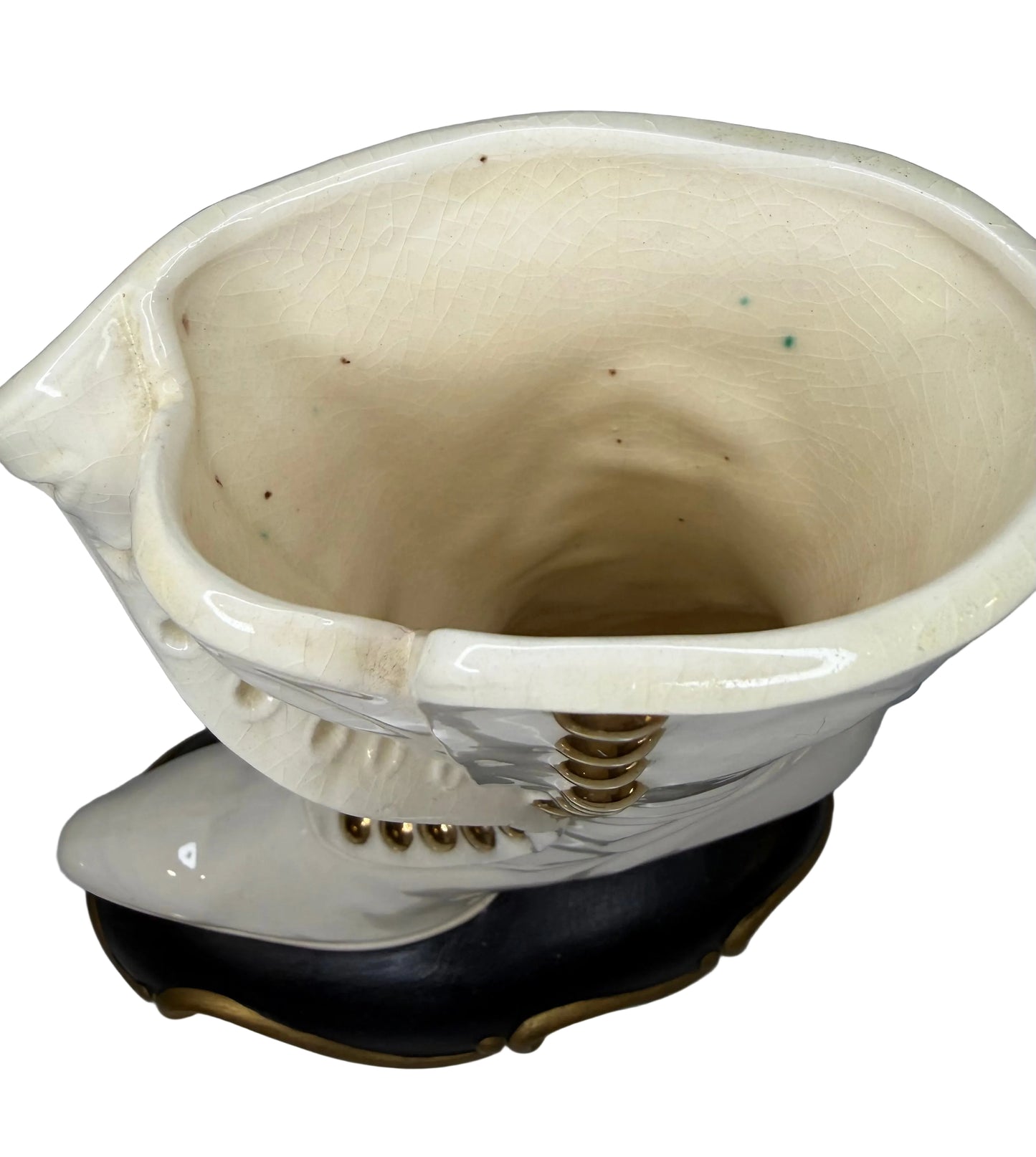 Vintage Victorian-Style Ceramic Boot Vase – 1969