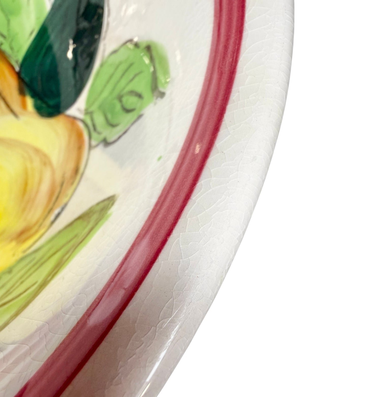 Trimont Ware Vintage Hand-Painted Fruit Motif Serving Bowl