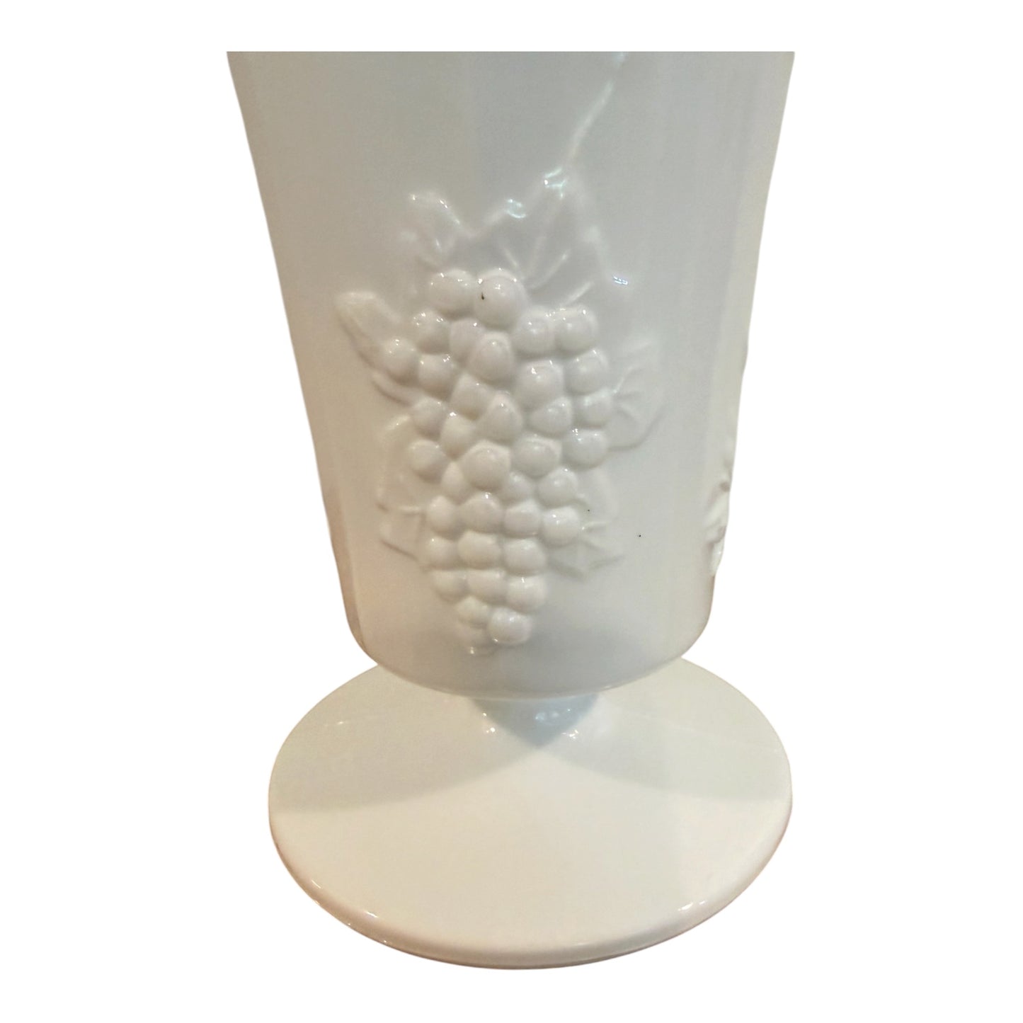 Indiana Glass | Vintage Colony Harvest Grape Milk Glass Vase – 10" Tall
