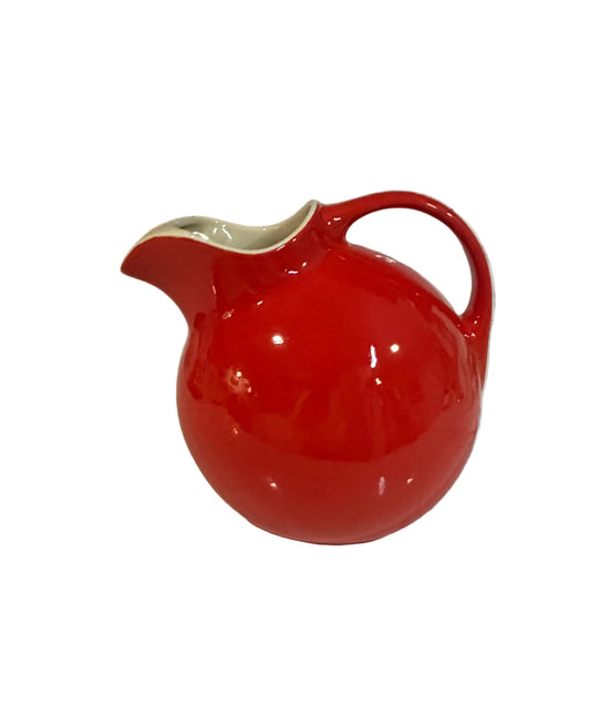 Vintage Hall’s Superior Quality Kitchenware Red Ball Jug Pitcher - 1950’s