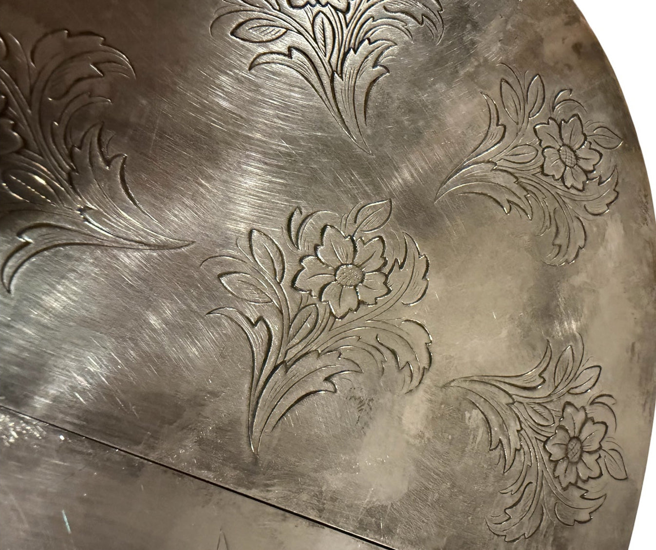 West German Vintage Silver-Plated Expandable Trivet | Adjustable Floral Embossed Hot Plate Stand