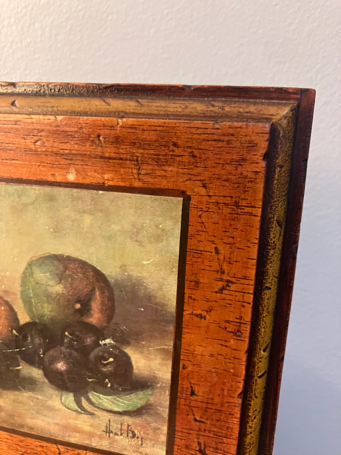 Vintage Fruit Still Life Print by Dutch Artist Henk Bos – Stamped Italy