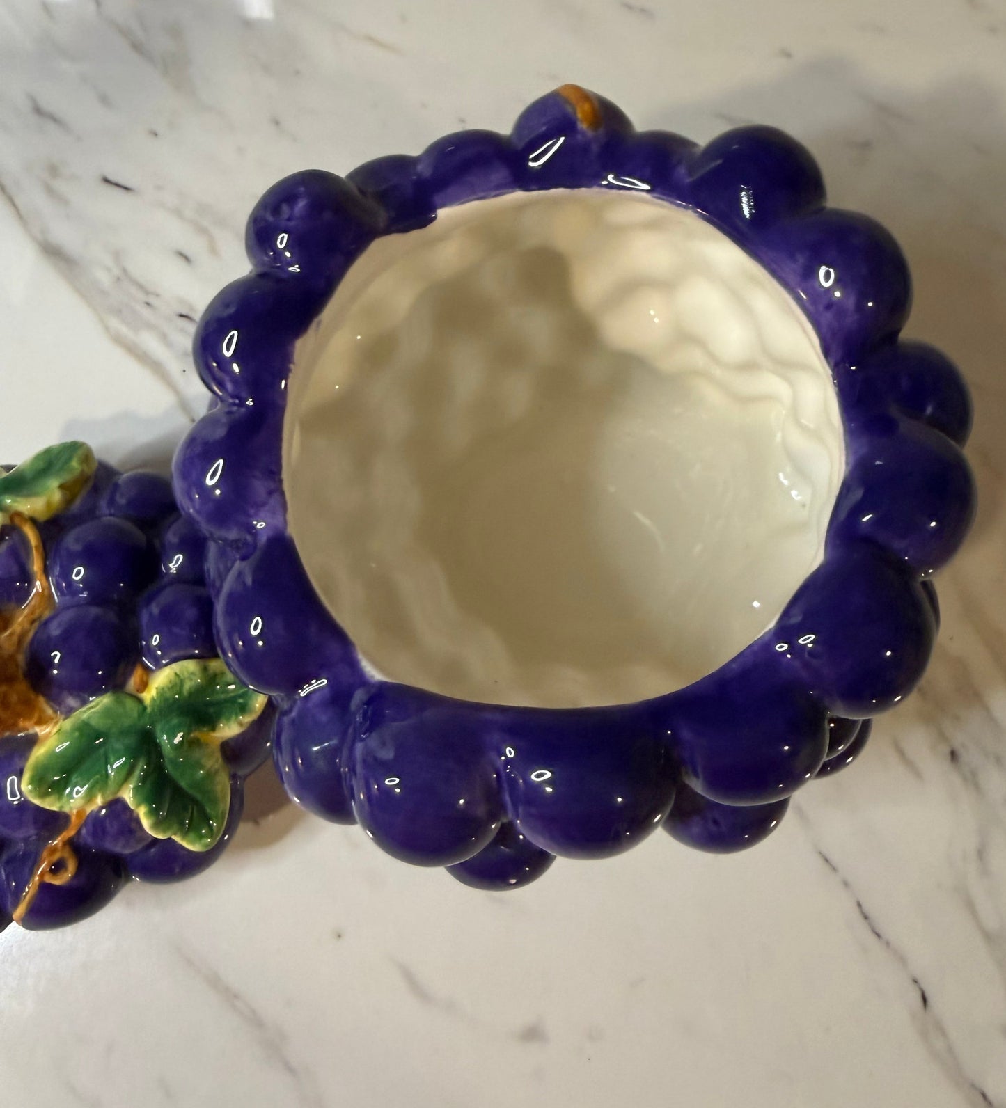 Vintage Ceramic Grape Cluster Jar