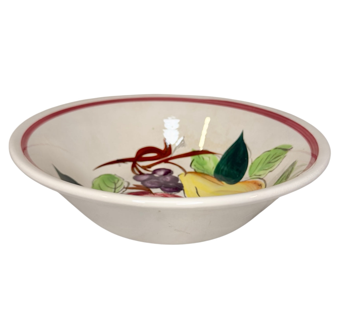 Trimont Ware Vintage Hand-Painted Fruit Motif Serving Bowl