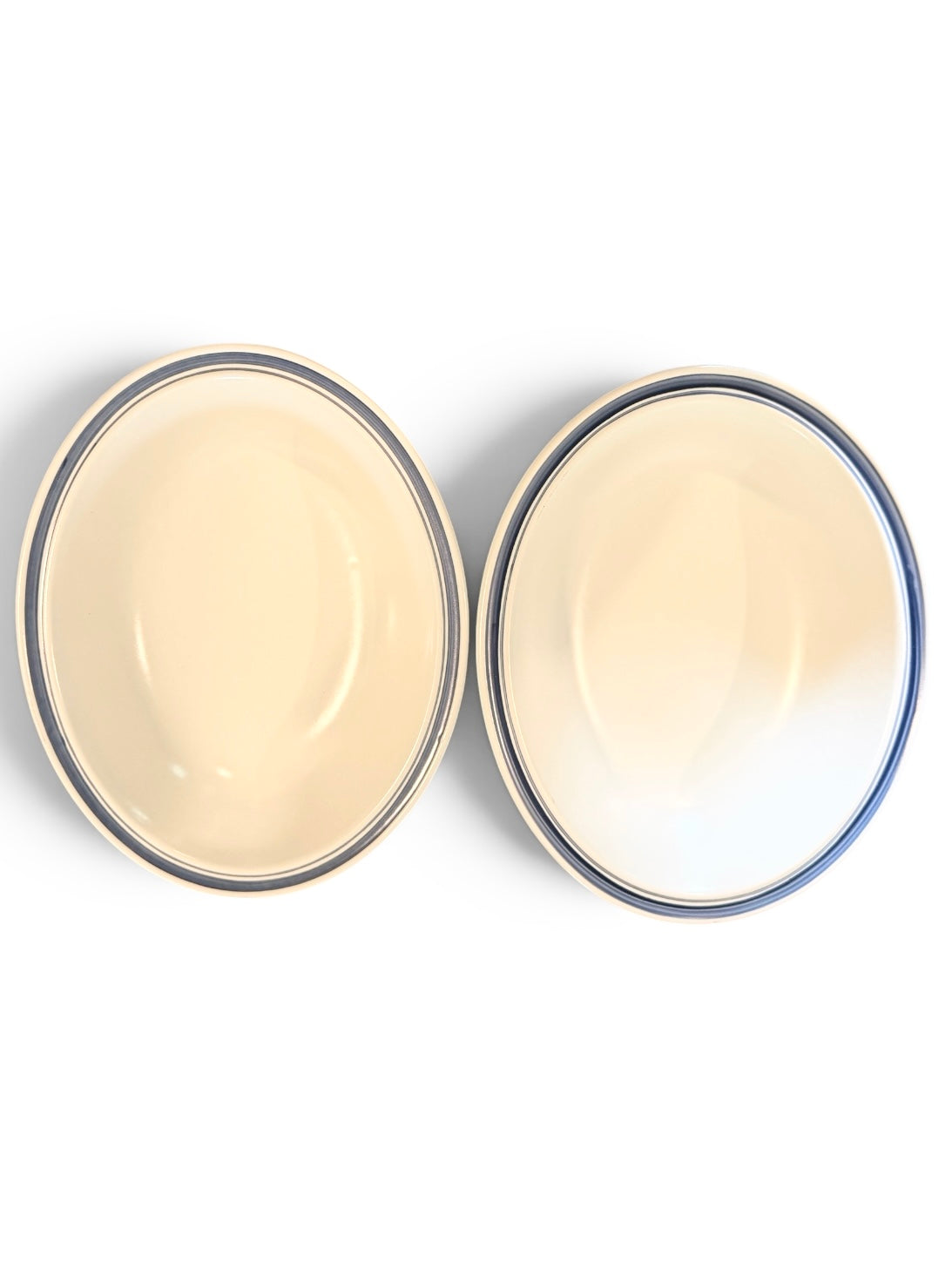 Royal Doulton Set of 2 Vintage Lambethware “Biscay” Stoneware Oval Serving Bowls  – Made in England - Cottagecore