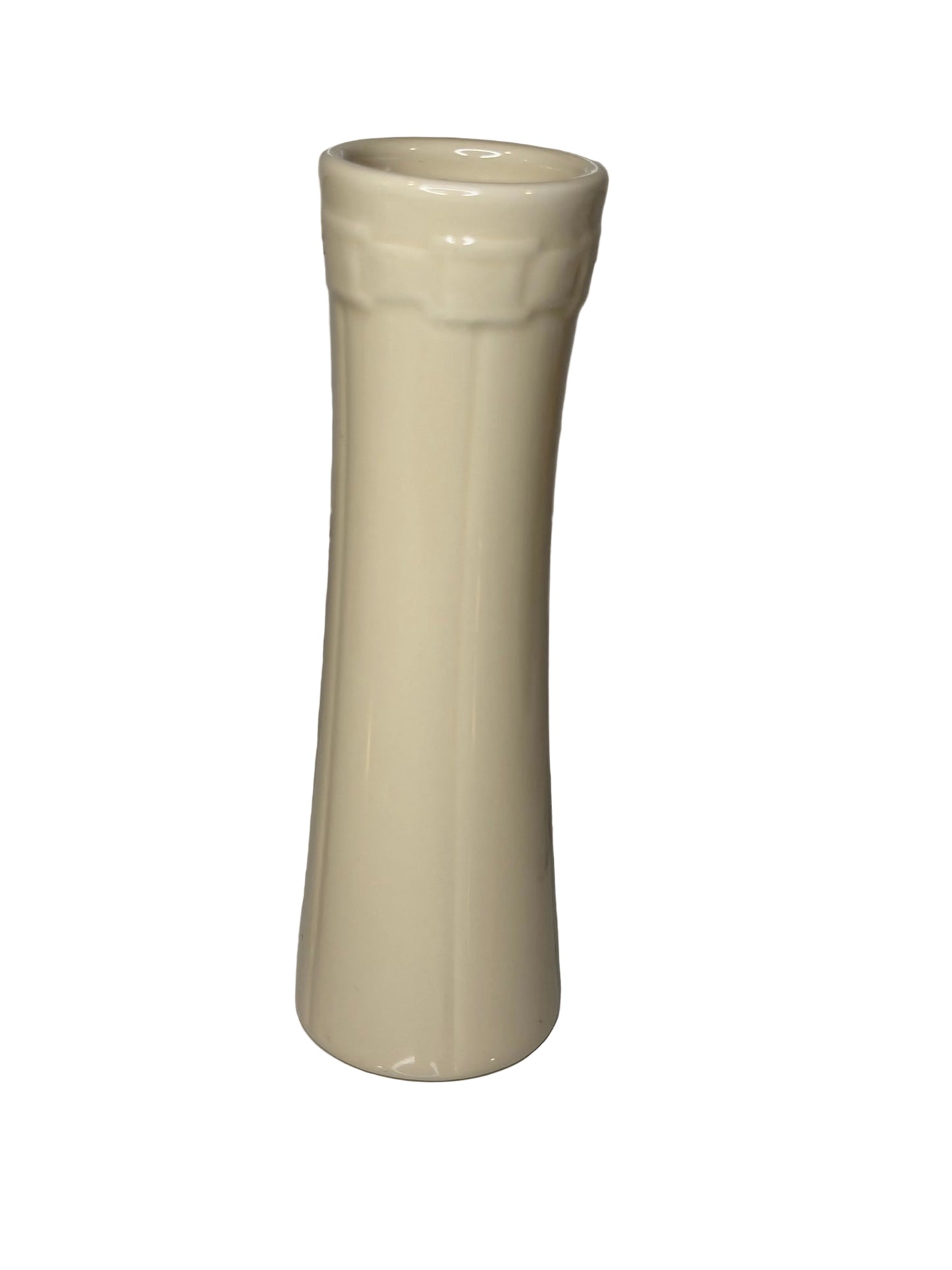 Longaberger Woven Traditions Ivory Bud Vase | Ceramic Basketweave Vase