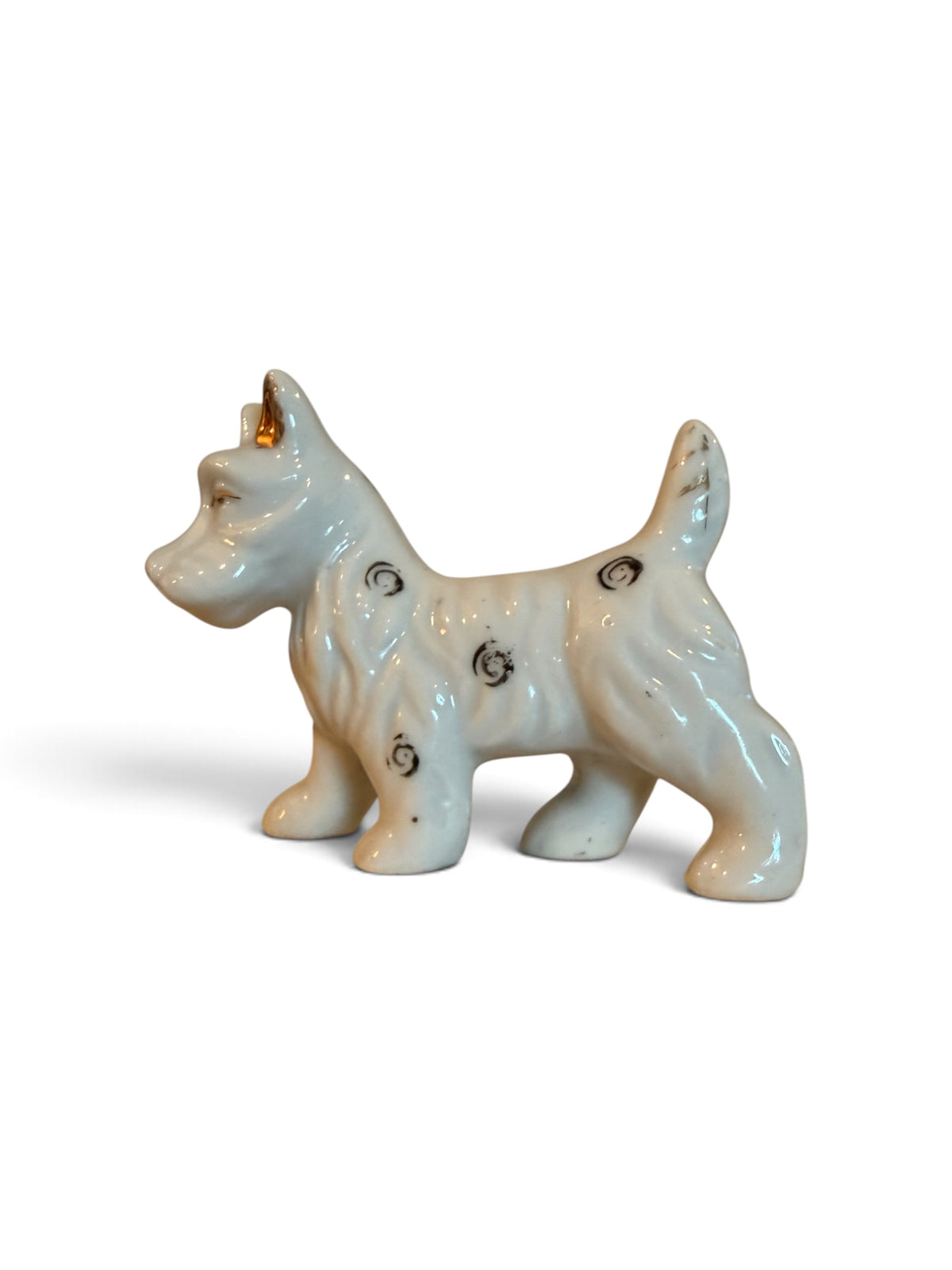 Miniature Porcelain Vintage Scottish Terrier Figurine – Made in Japan