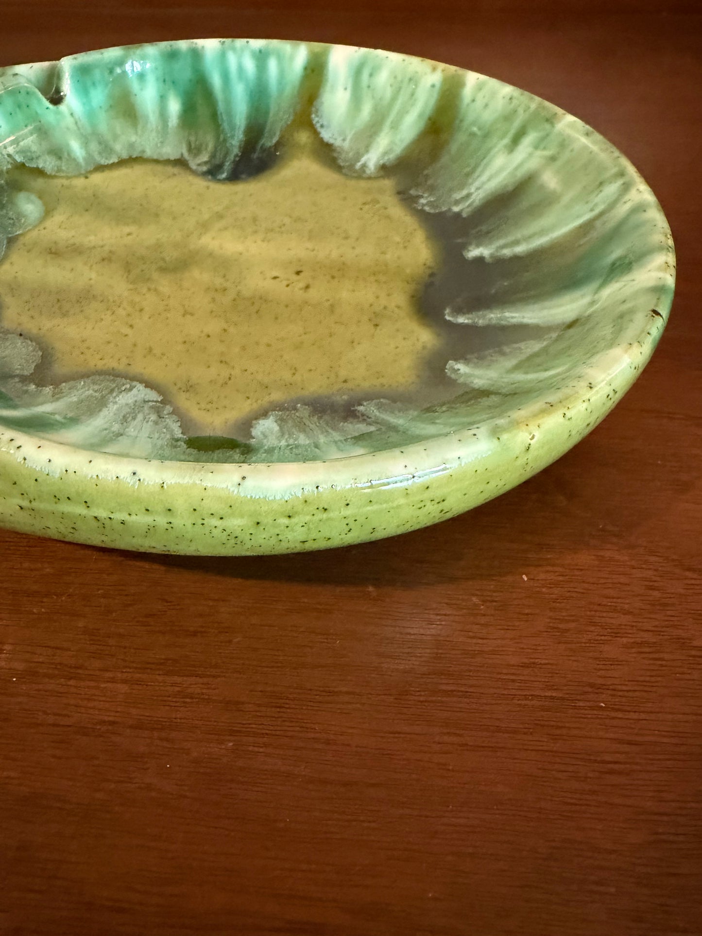 Mid-Century Modern Glazed Ceramic Ashtray / Catchall Dish