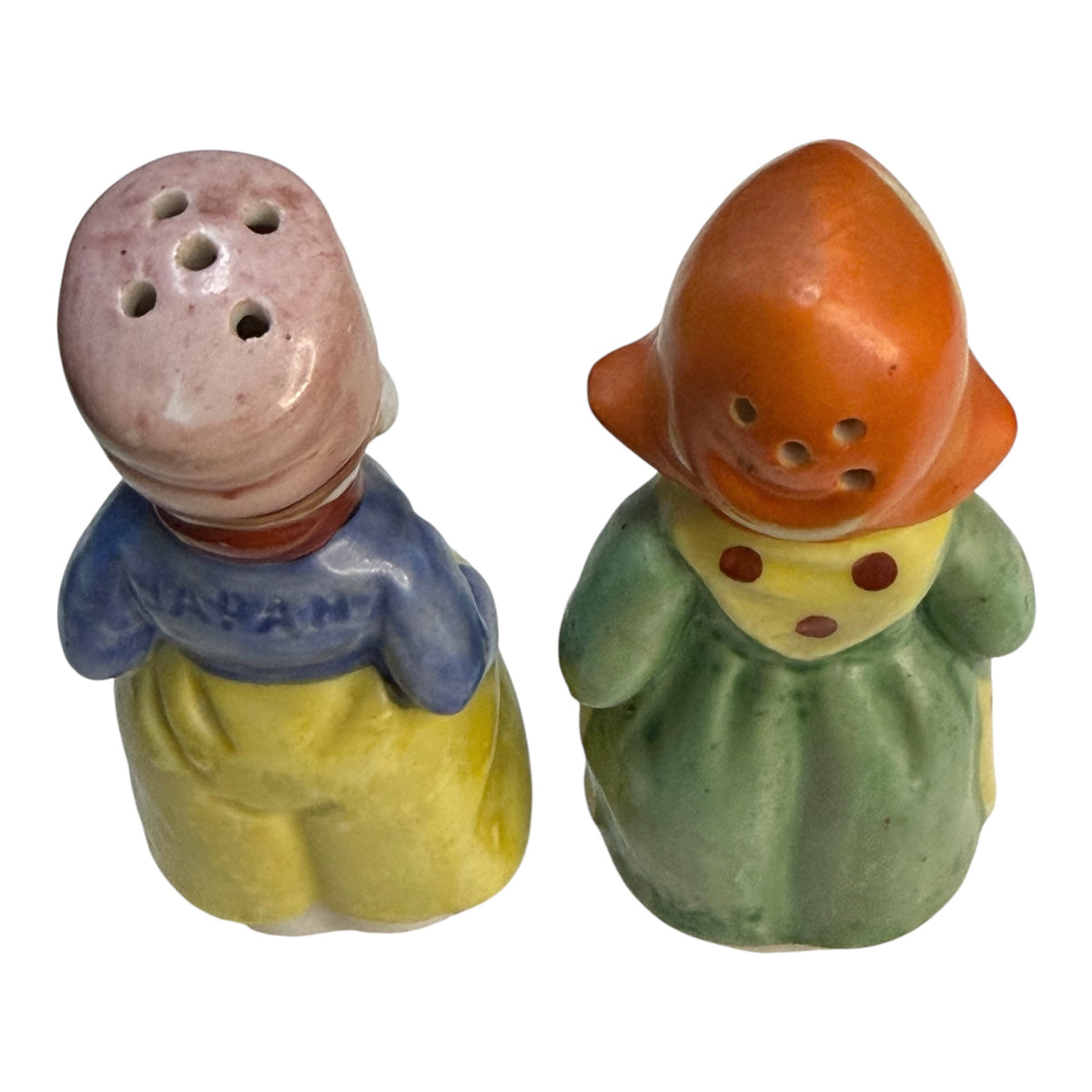 Mid-Century Dutch Boy & Girl Ceramic Salt & Pepper Shakers – Made in Japan