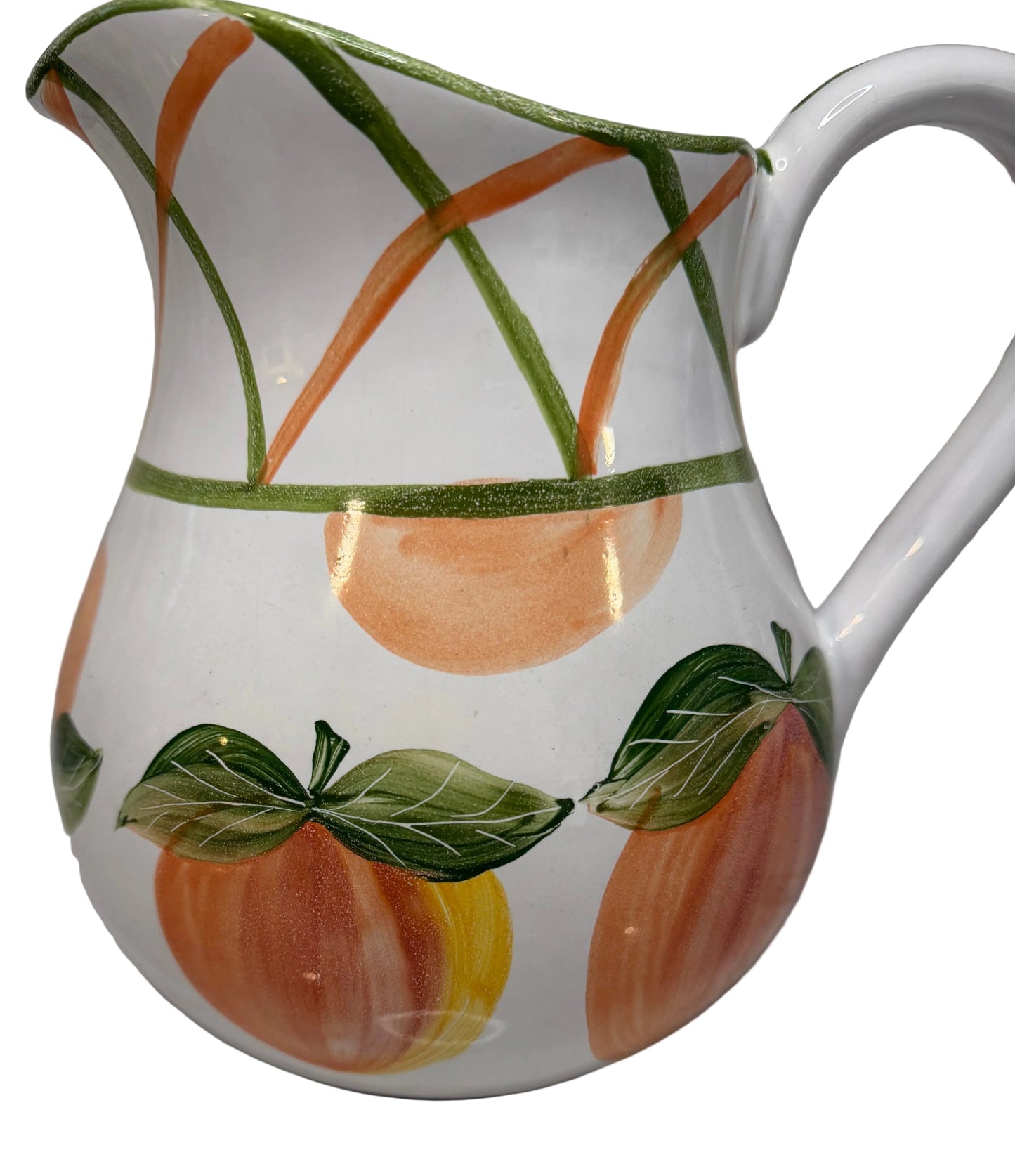 Vintage “Peaches” Ceramic Pitcher – Designed by Barbara Eigen for Block Opaque Mode (Portugal)