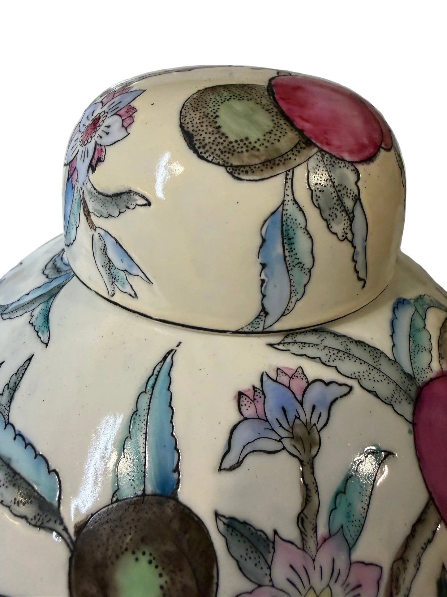 Vintage WBI Chinese Export Lidded Ginger Jar – Famille Rose Style