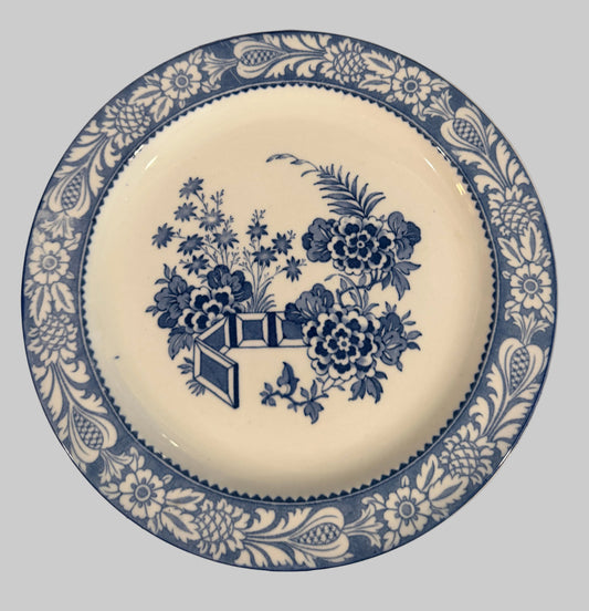 Vintage Woods Ware Wincanton Blue & White Chinoiserie Dinner Plate | English Transferware