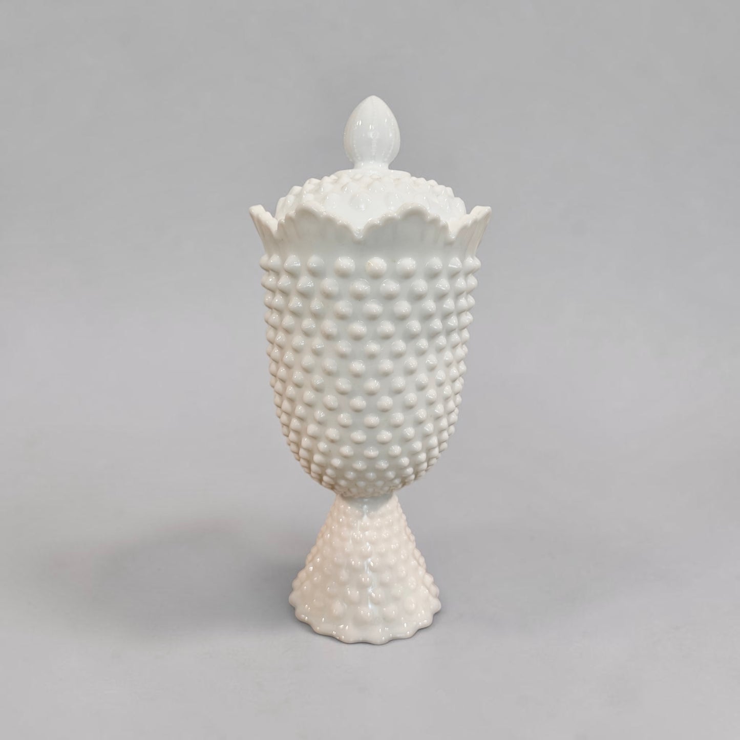 Fenton Vintage Hobnail Milk Glass Apothecary Jar