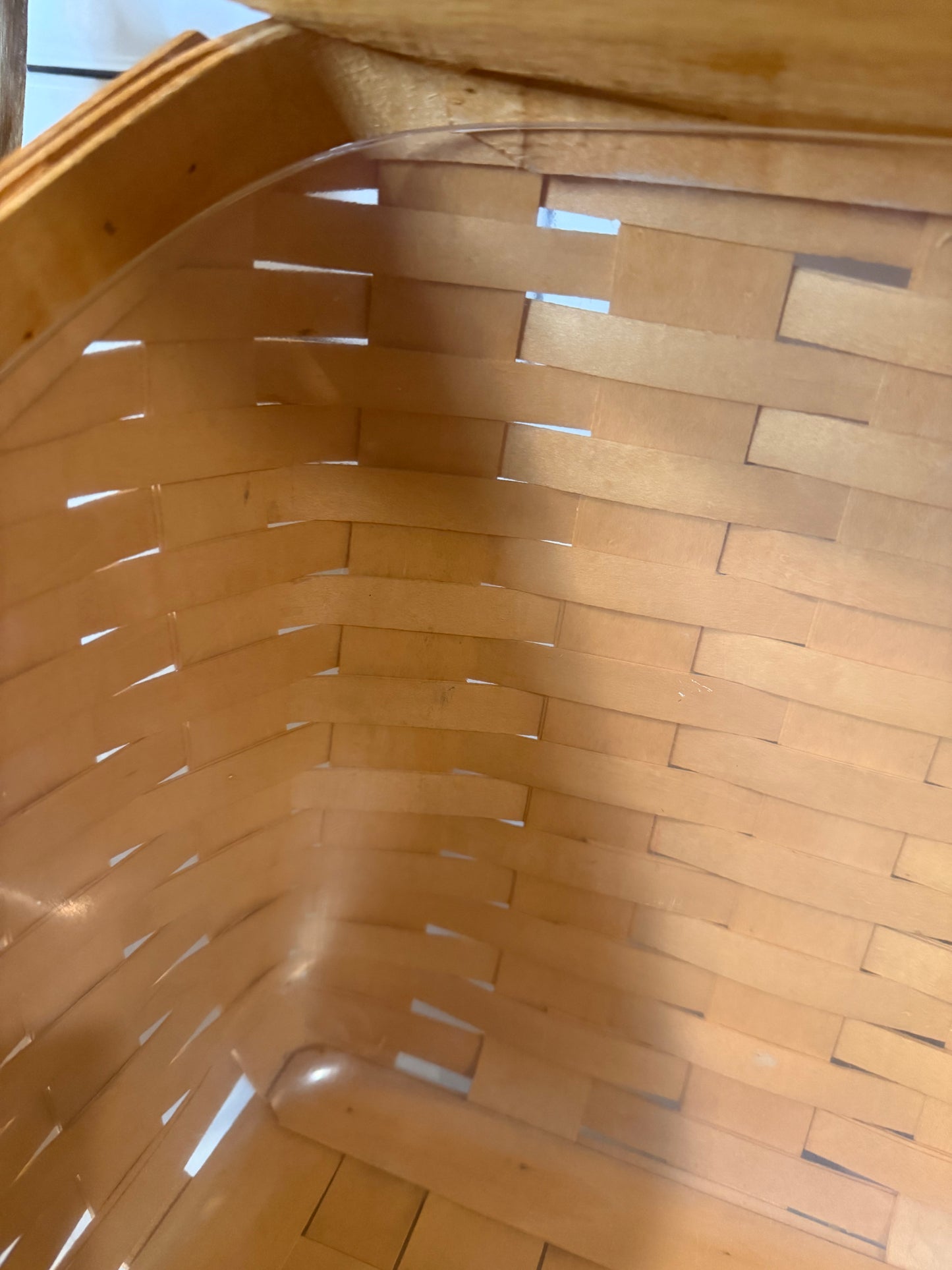 Vintage 1999 Royce Craft Bread Basket Box with Wood Lid