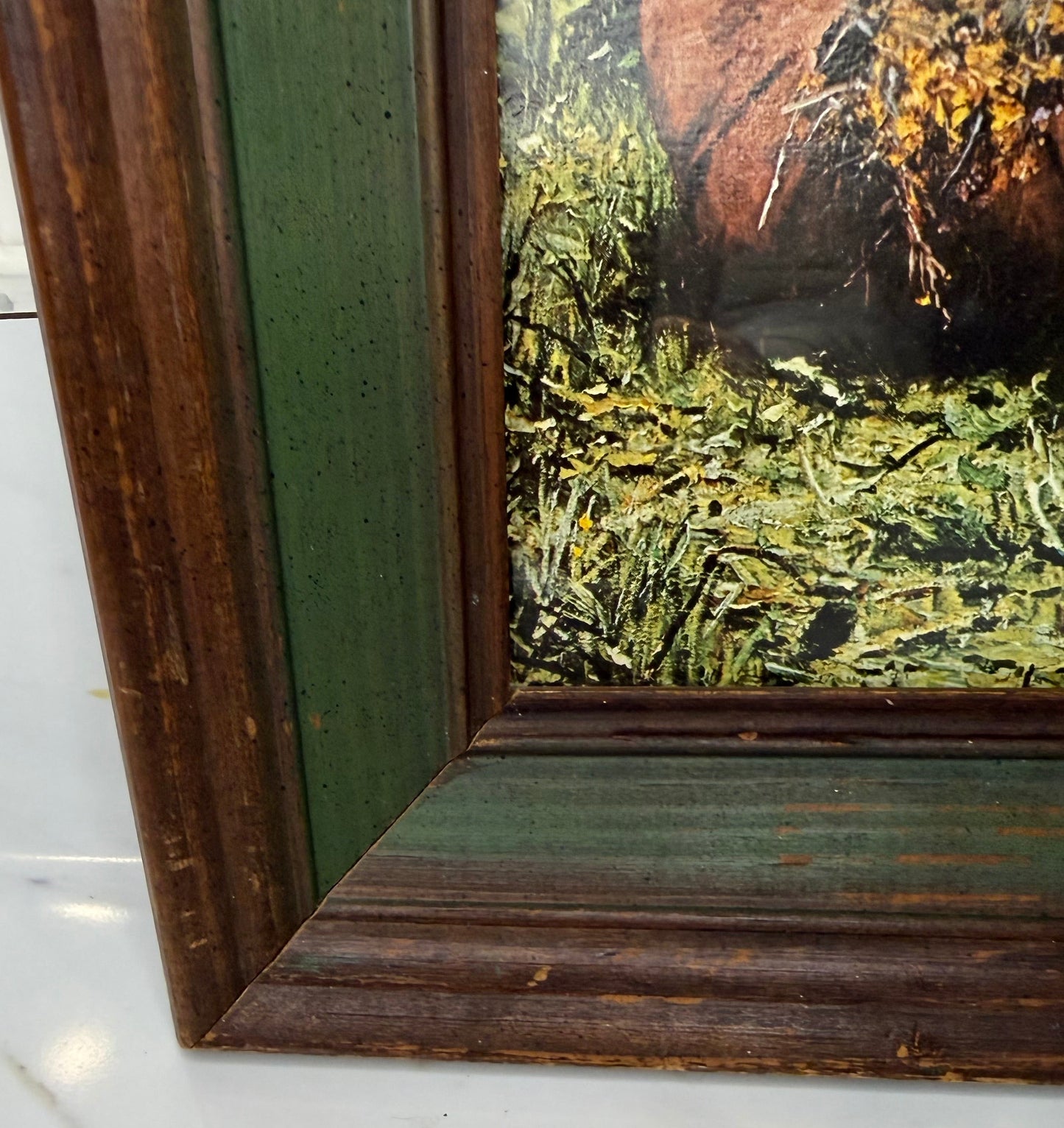 Vintage Framed Print – Daniel Ridgway Knight “Girl by a Stream, Flanders”