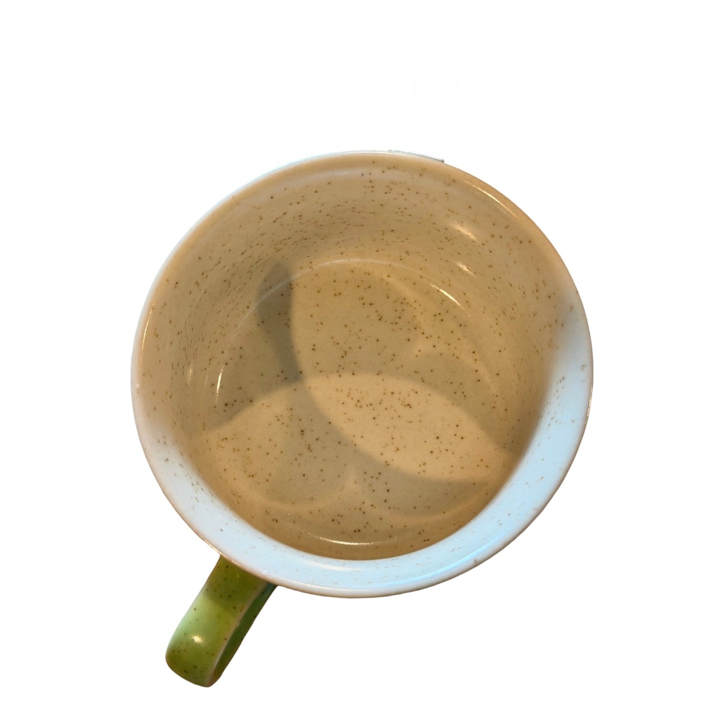 Premier Potterskraft Country Roads Green Speckled Stoneware Creamer & Footed Cup Set | Japan | Mid-Century Modern