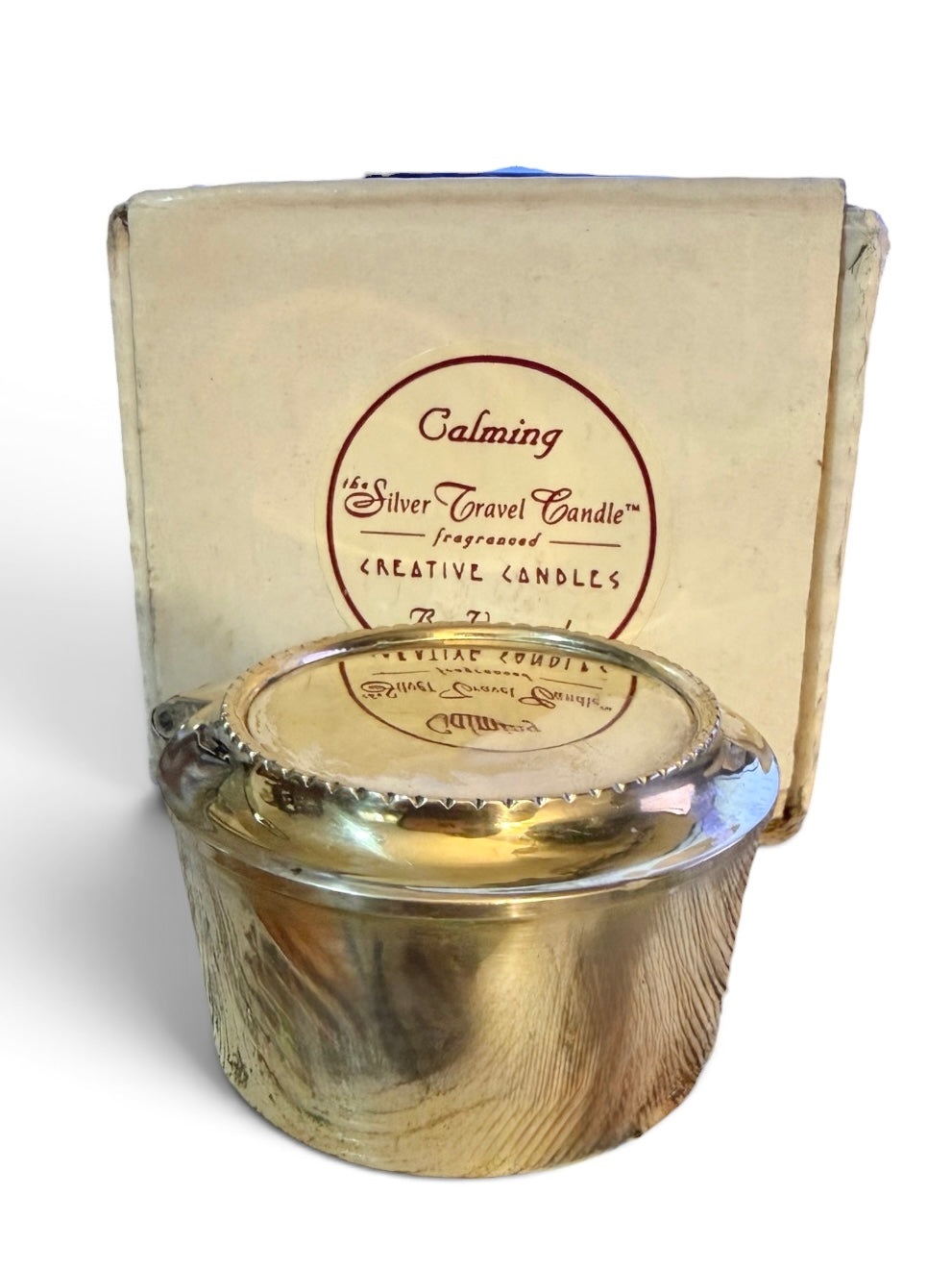Rare Vintage Creative Candles “Silver Travel Candle” with Original Box | Made in India | 1996 Collectible