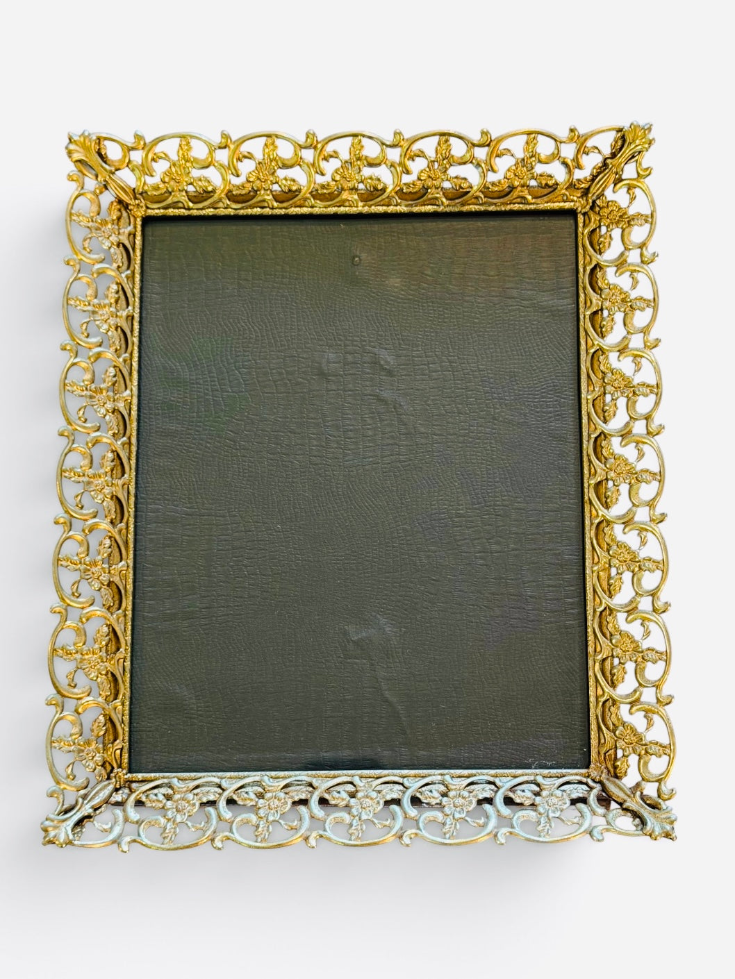Gold Filigree Vintage 8x10 Picture Frame – Hollywood Regency Ornate Easel Back
