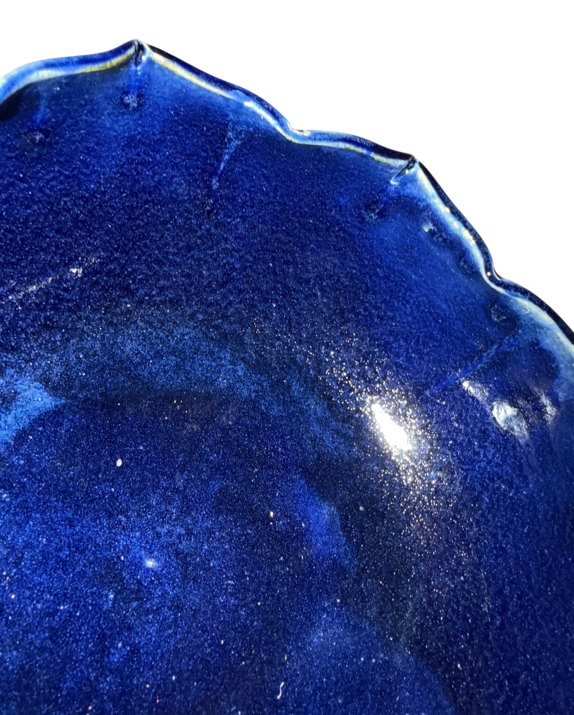 Hand-Thrown Studio Art Pottery Bowl – Blue & Green Reactive Drip Glaze Stoneware