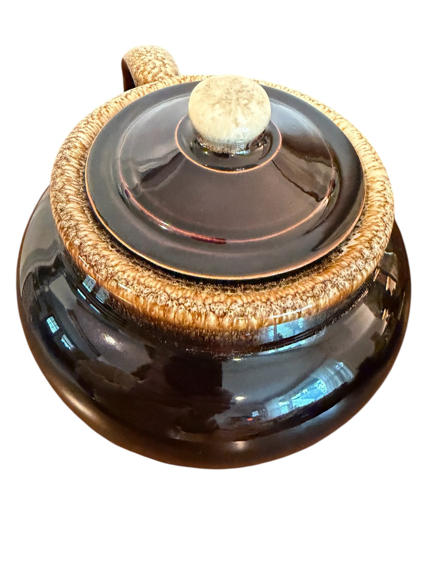 Pfaltzgraff Stoneware Vintage Bean Pot – Mold #70 Brown Drip | Rustic Farmhouse Crock with Lid