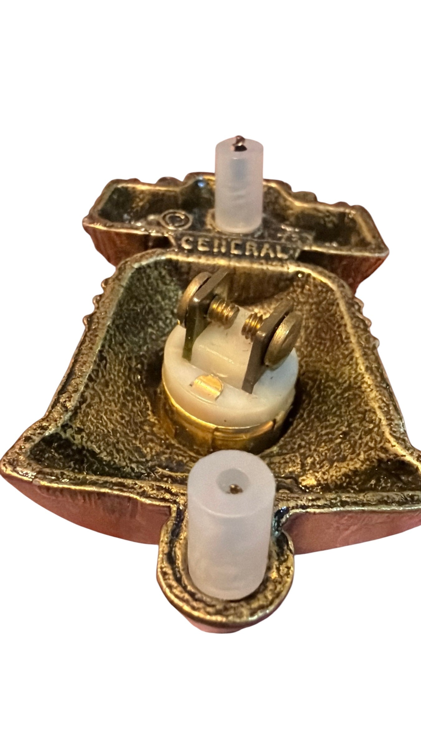 GE Vintage Liberty Bell Doorbell Push Button – NOS Mid Century Brass Doorbell Button | RARE