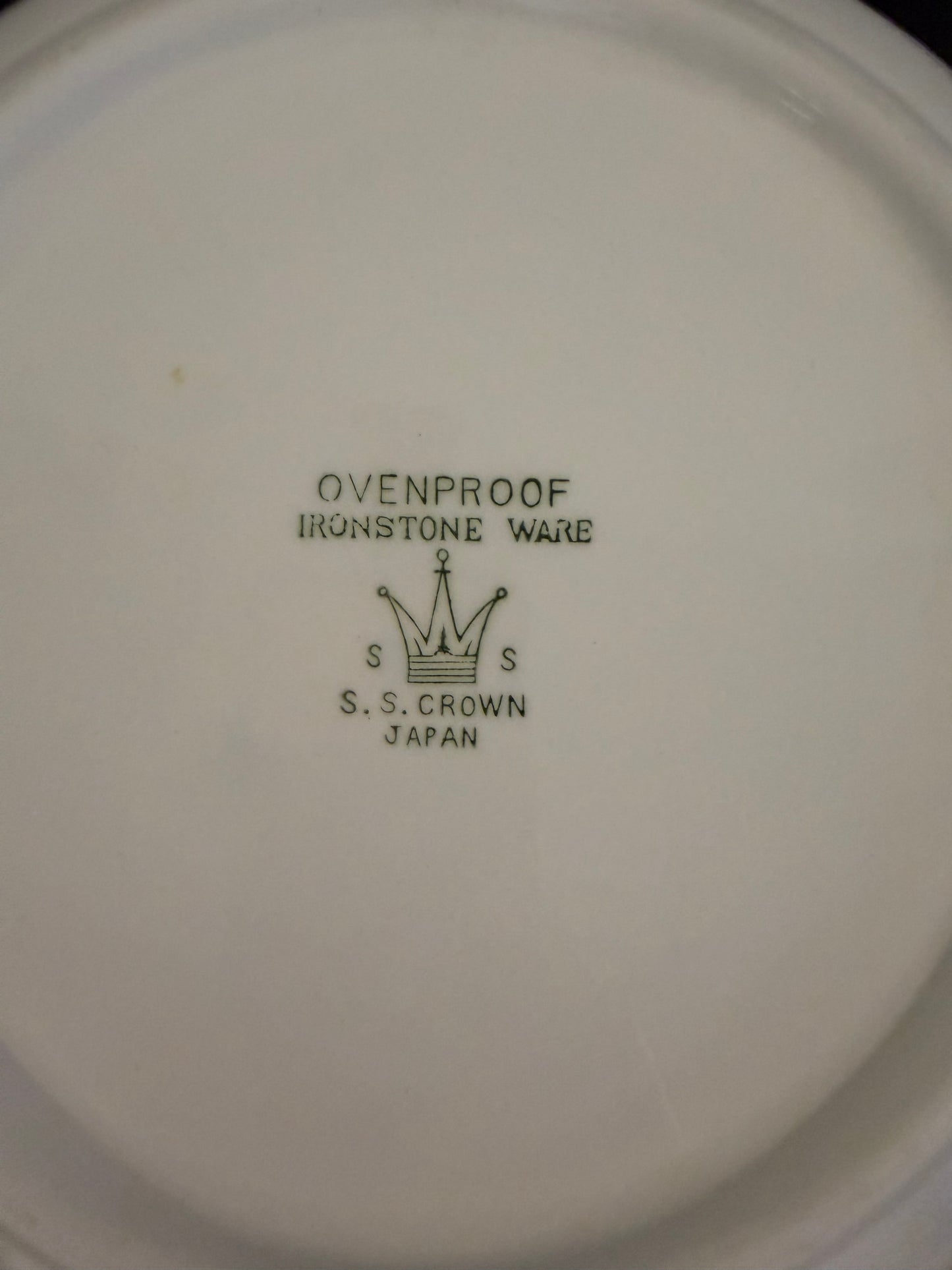 Hand-Painted Ironstone Serving Bowl – Floral Japan Import (S.S. Crown)