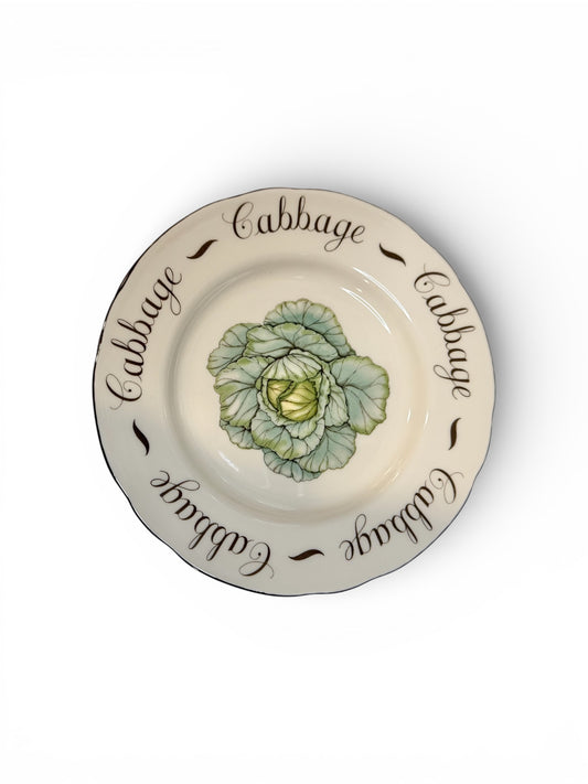 Franciscan “Vegetable Medley” Cabbage Luncheon Plates – Set of 4 – Made in England (1995)