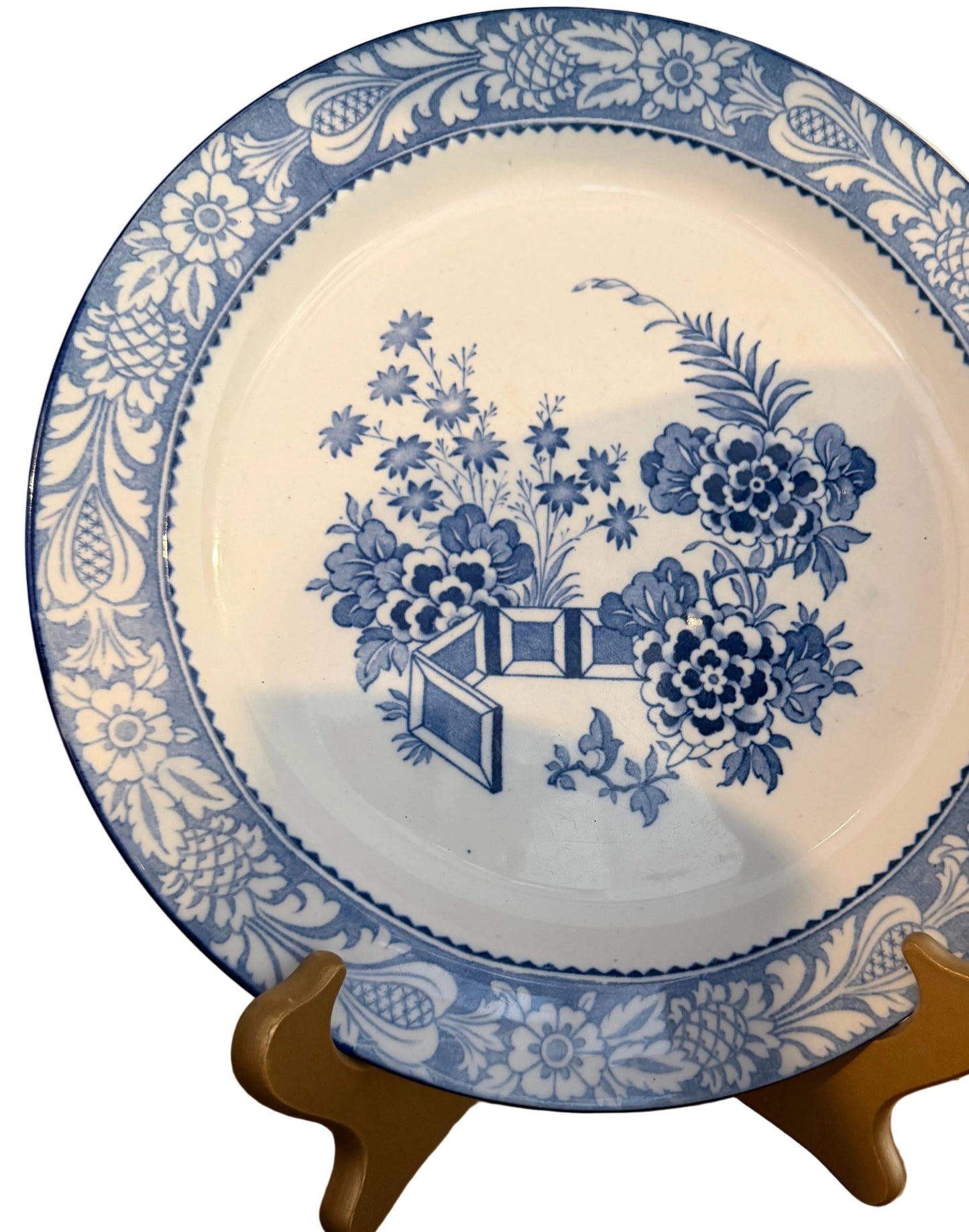 Vintage Woods Ware Wincanton Blue & White Chinoiserie Dinner Plate | English Transferware