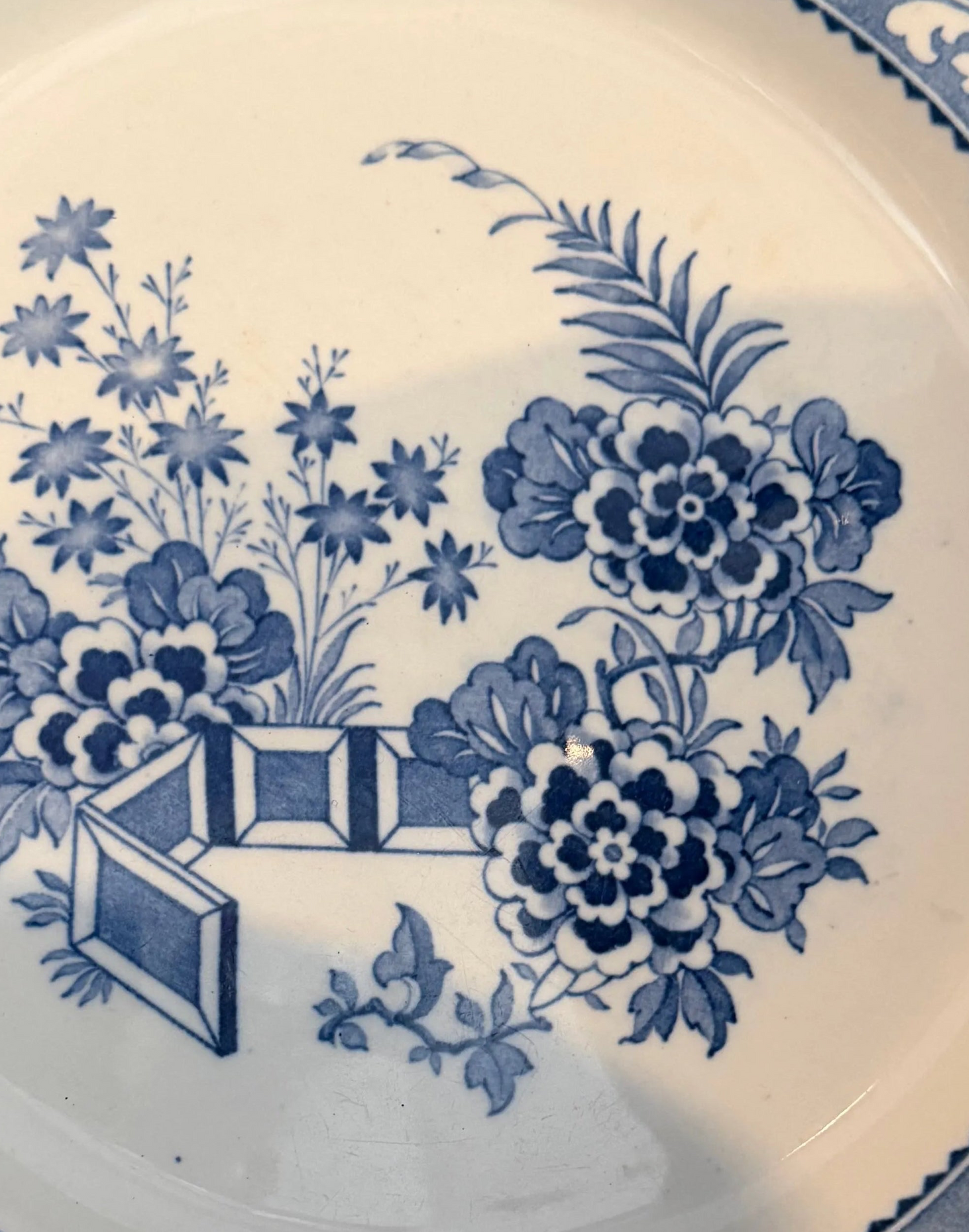 Vintage Woods Ware Wincanton Blue & White Chinoiserie Dinner Plate | English Transferware
