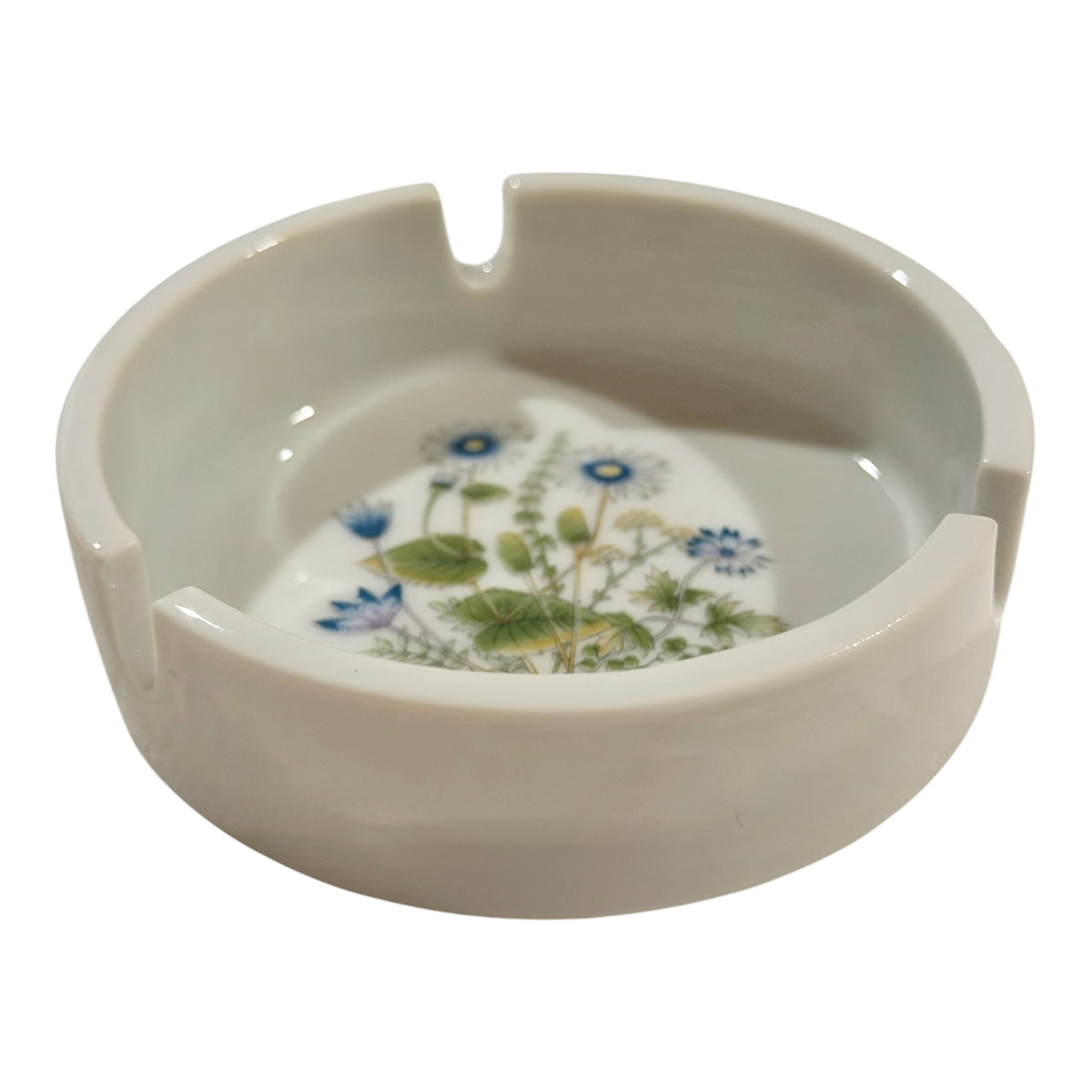 Japanese Porcelain Floral Ashtray / Trinket Dish – Likely 1920s–1930s
