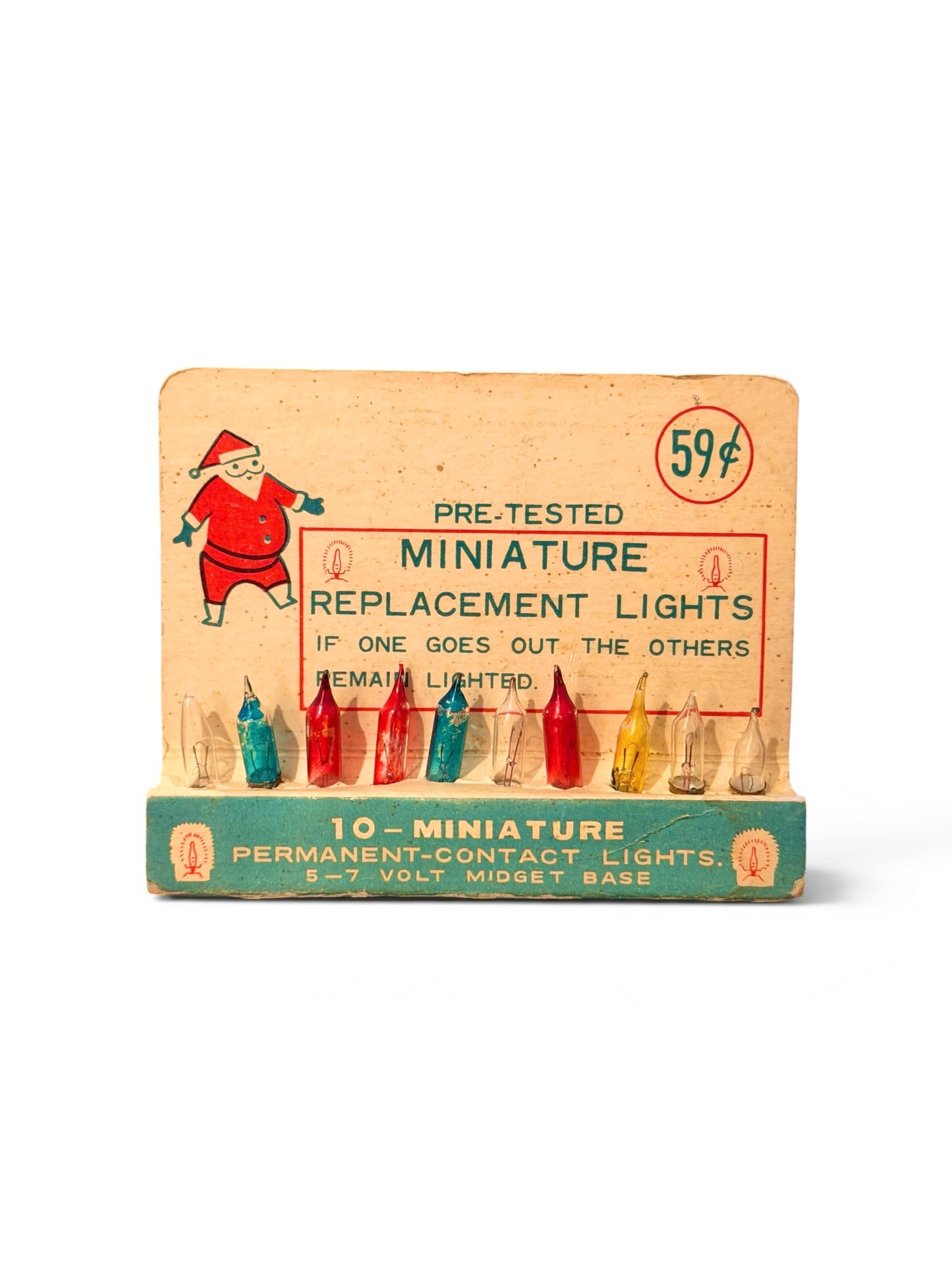 Vintage NOMA Miniature Christmas Light Display Bulb Set | Kitschy Santa Packaging | Retro Holiday Decor