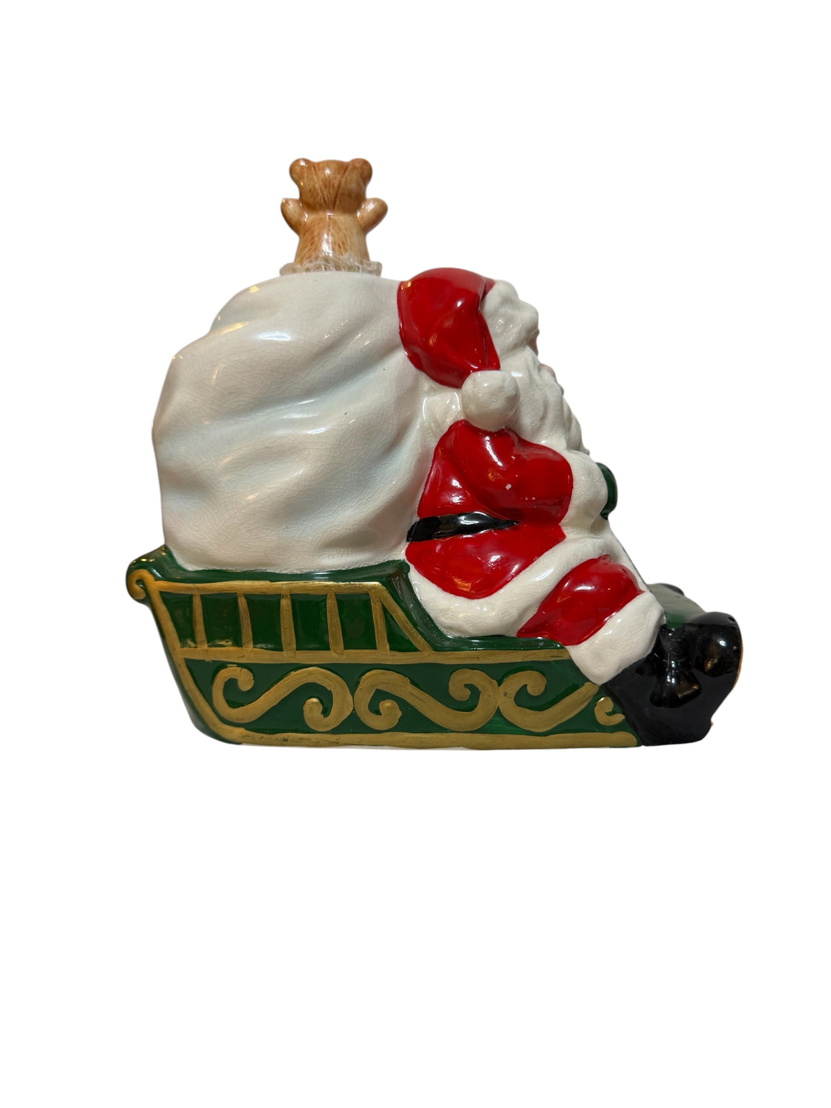 Vintage Enesco Animated Santa Claus Sleigh Musical Box – Santa Claus Is Coming to Town