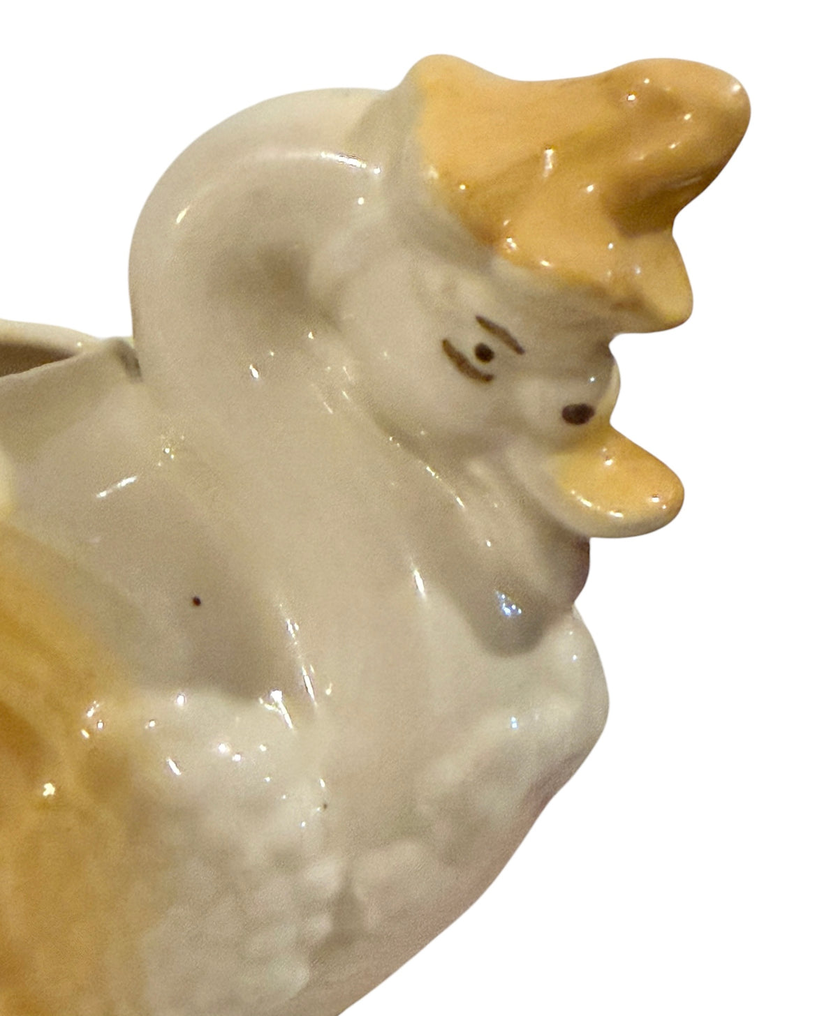 Mid-Century Anthropomorphic Duck Planter with Flower Blossom Hat