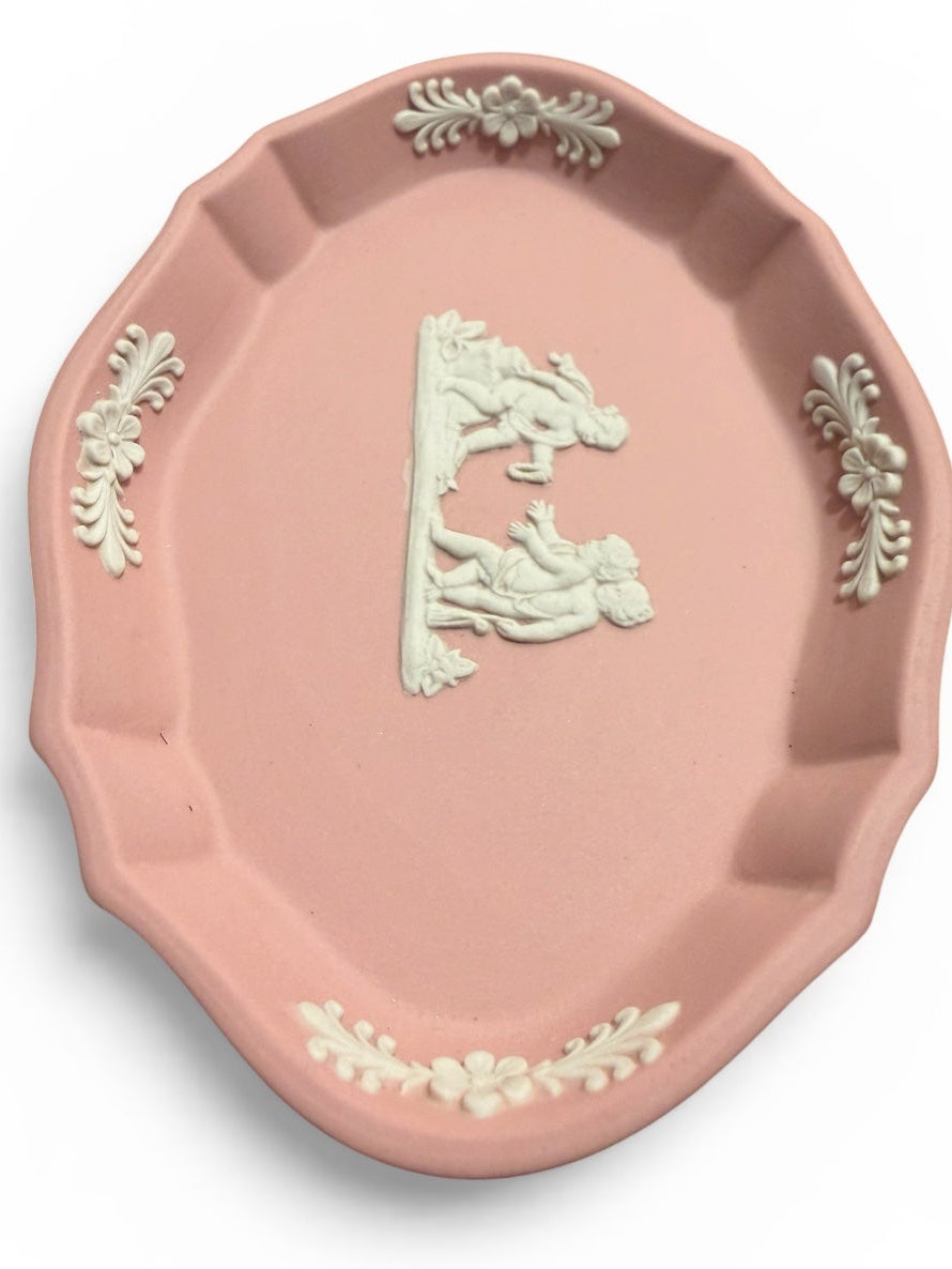 Wedgwood Pink Jasperware Oval Trinket Dish – Dancing Cherubs