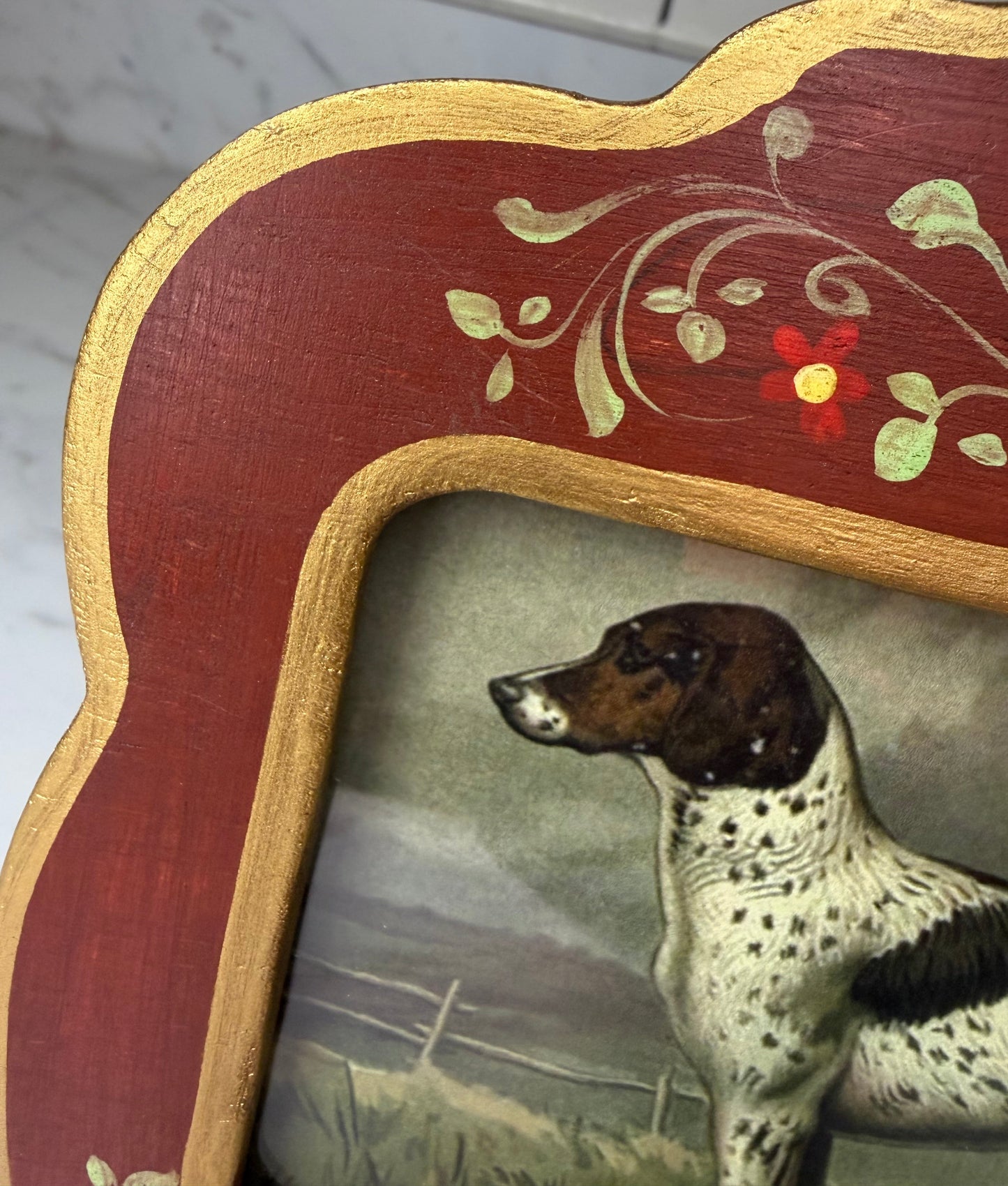 Hand-Painted Wooden Floral Frame – Made in Portugal