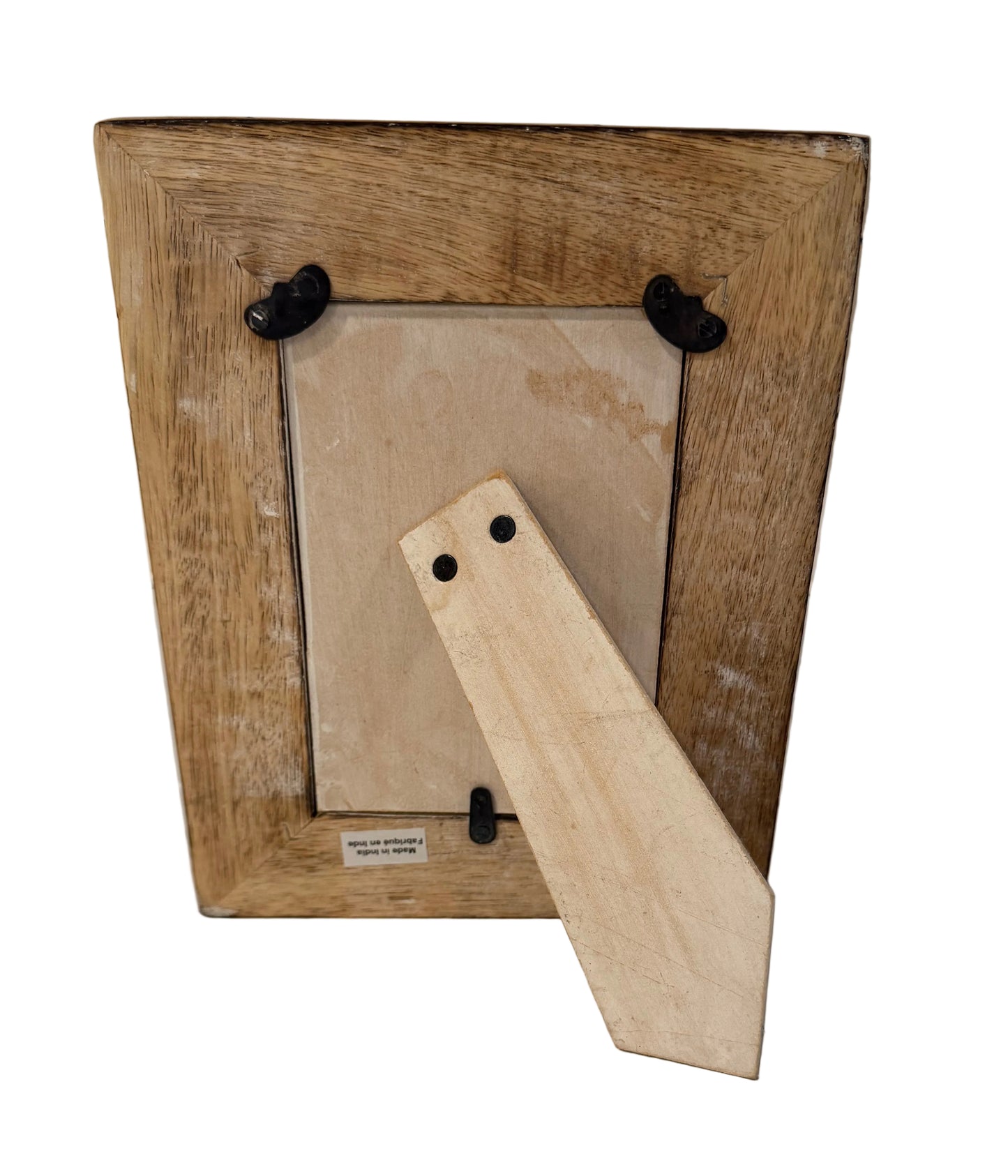 White Distressed Wood Frame – Farmhouse Rustic 4x6 Photo, 7 1/4” x 9 1/4”