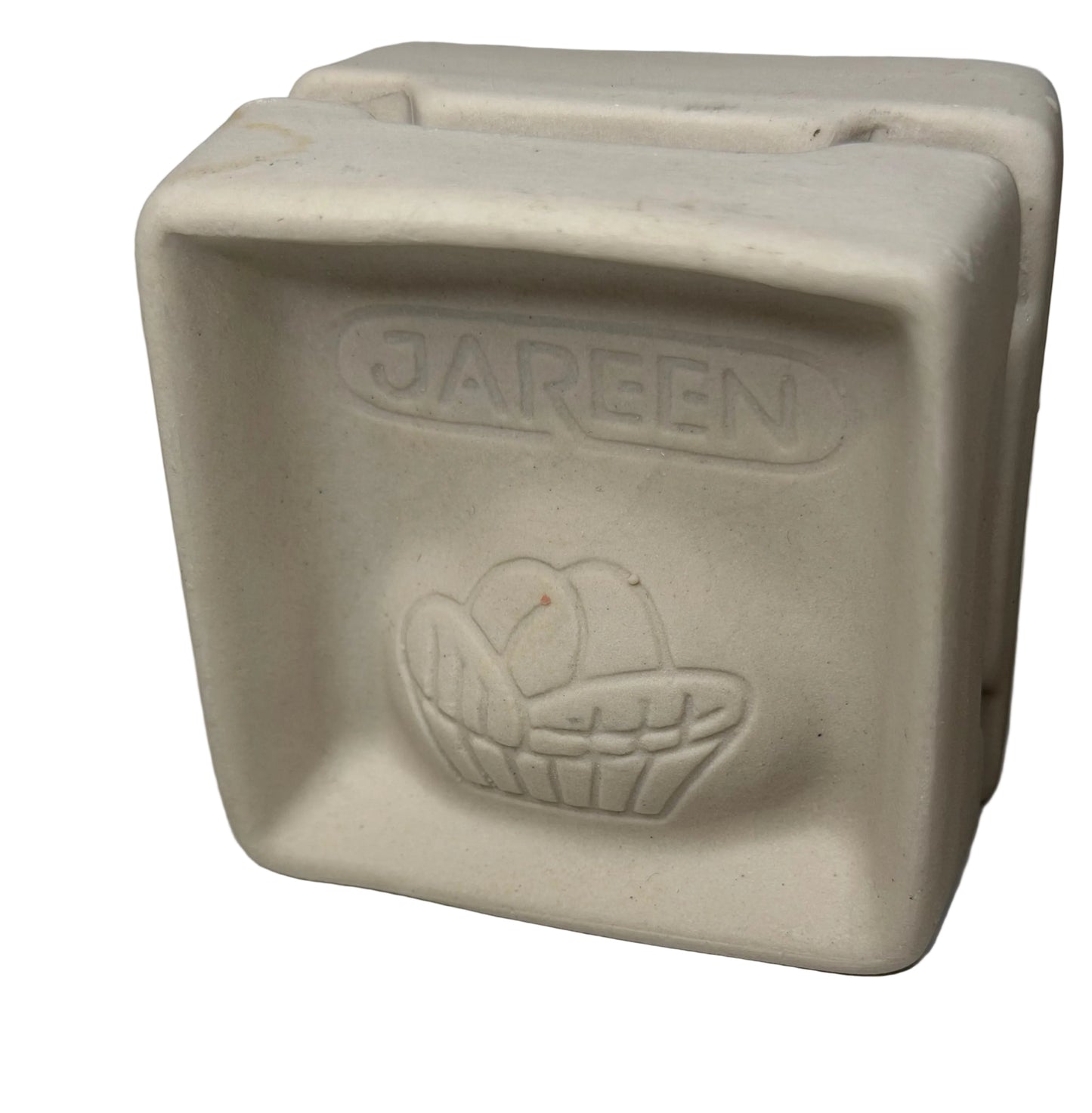 Set of 2 Jareen “Edible Compliments” Porcelain Butter Molds | Flower Design, 1980s
