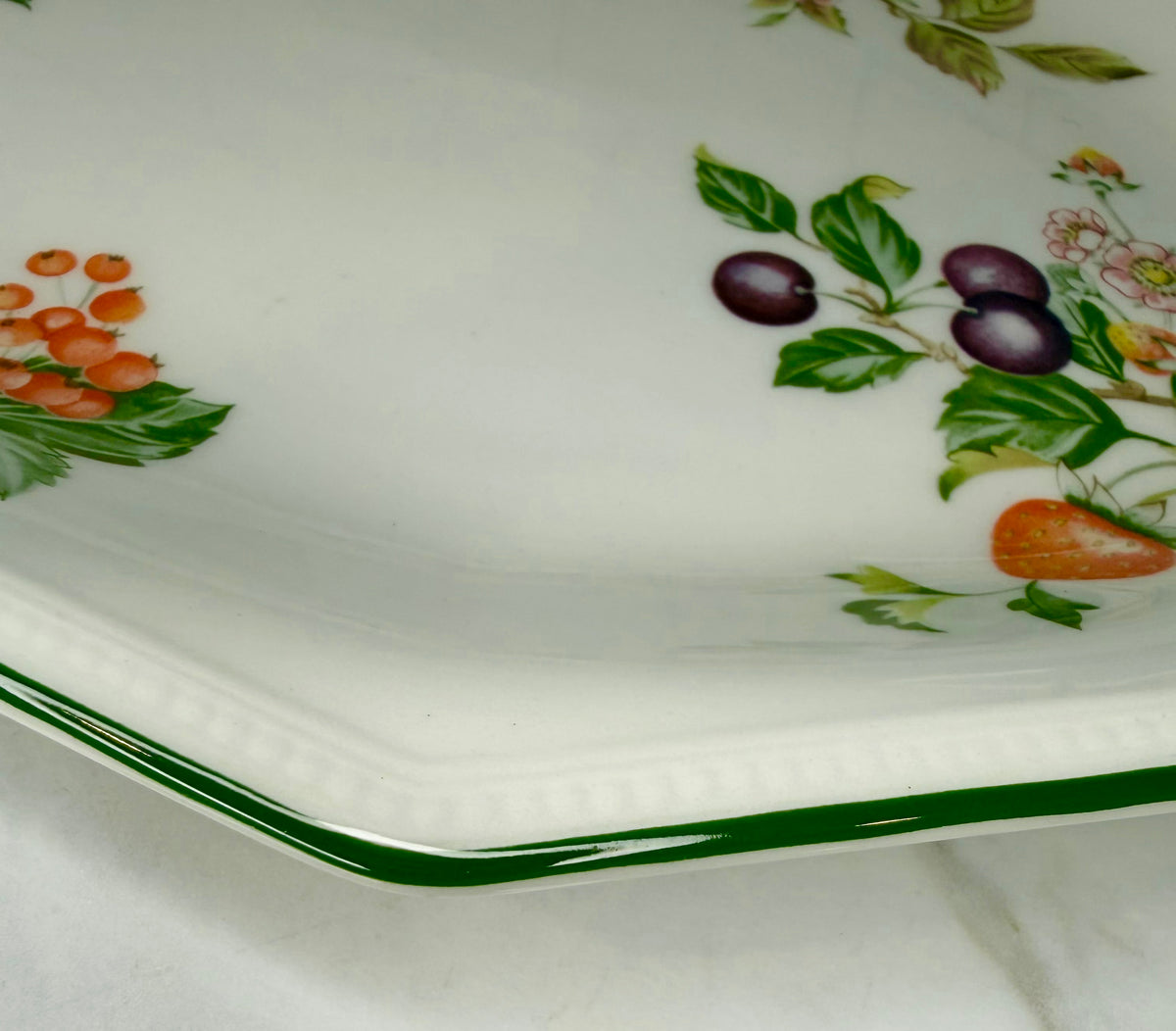 Johnson Brothers Ironstone Octagonal Serving Platter - Fresh Fruit Pattern