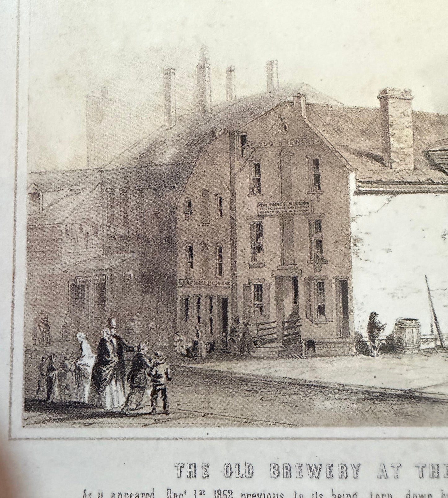 The Old Brewery at Five Points NYC Historical Print | 1852 Tenement Scene | Flea and Frame Curated Framed Artwork