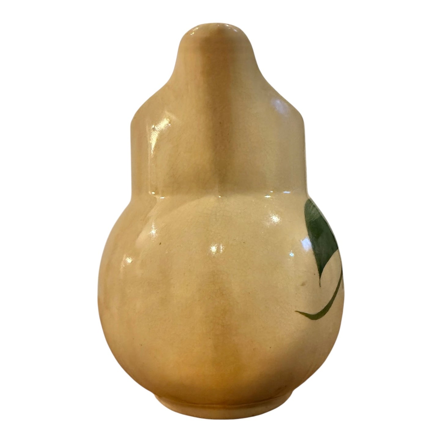 Watt Pottery Apple Pitcher | Hand-Painted Stoneware Creamer | 1950s Ohio Yellow Ware Kitchen Decor | Farmhouse Collectible
