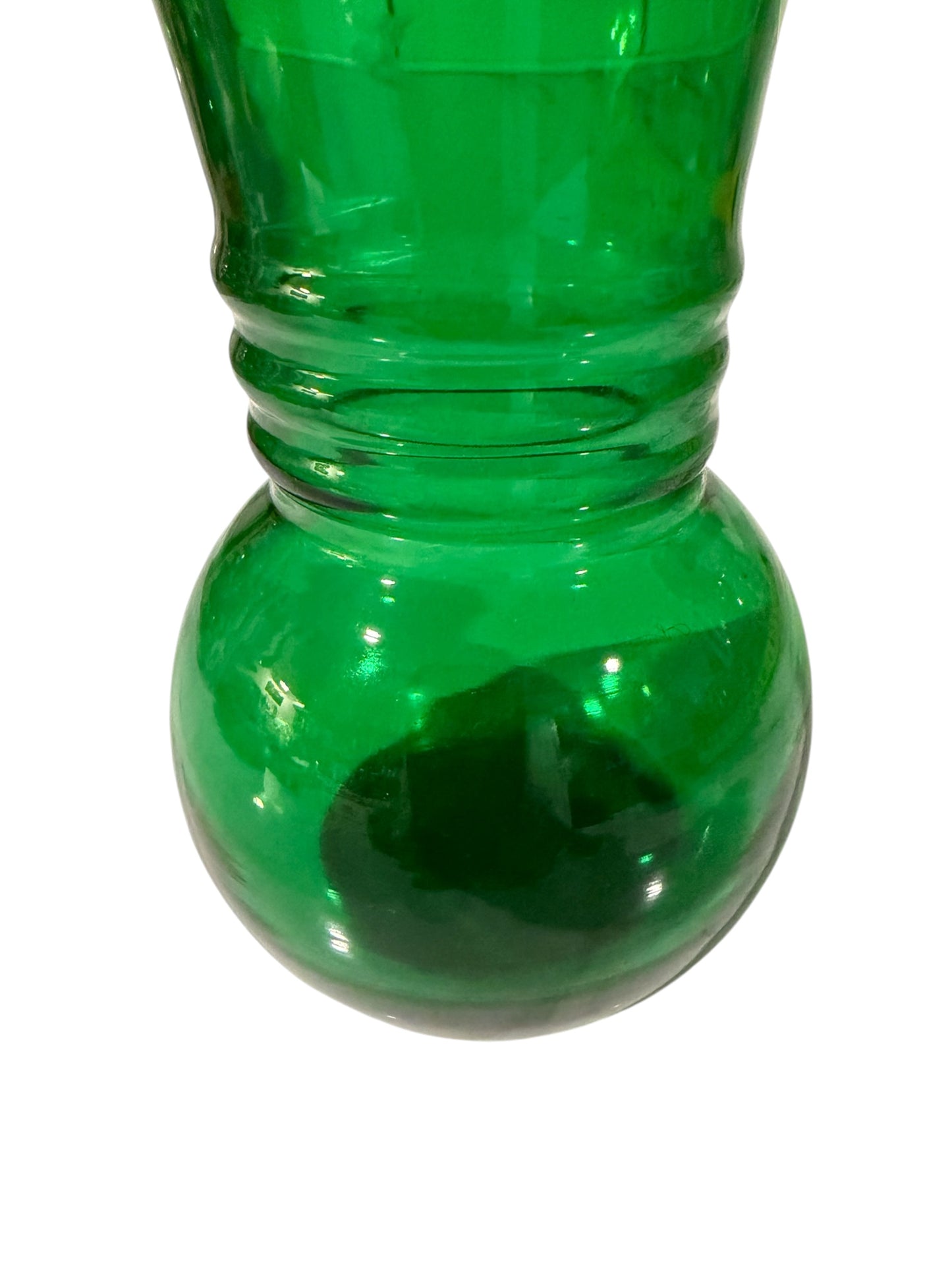 Anchor Hocking Vintage Forest Green Glass Vase | Ribbed MCM Bud Vase
