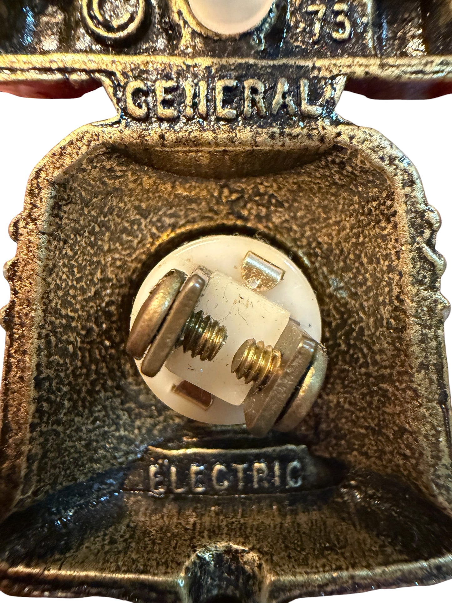 GE Vintage Liberty Bell Doorbell Push Button – NOS Mid Century Brass Doorbell Button | RARE