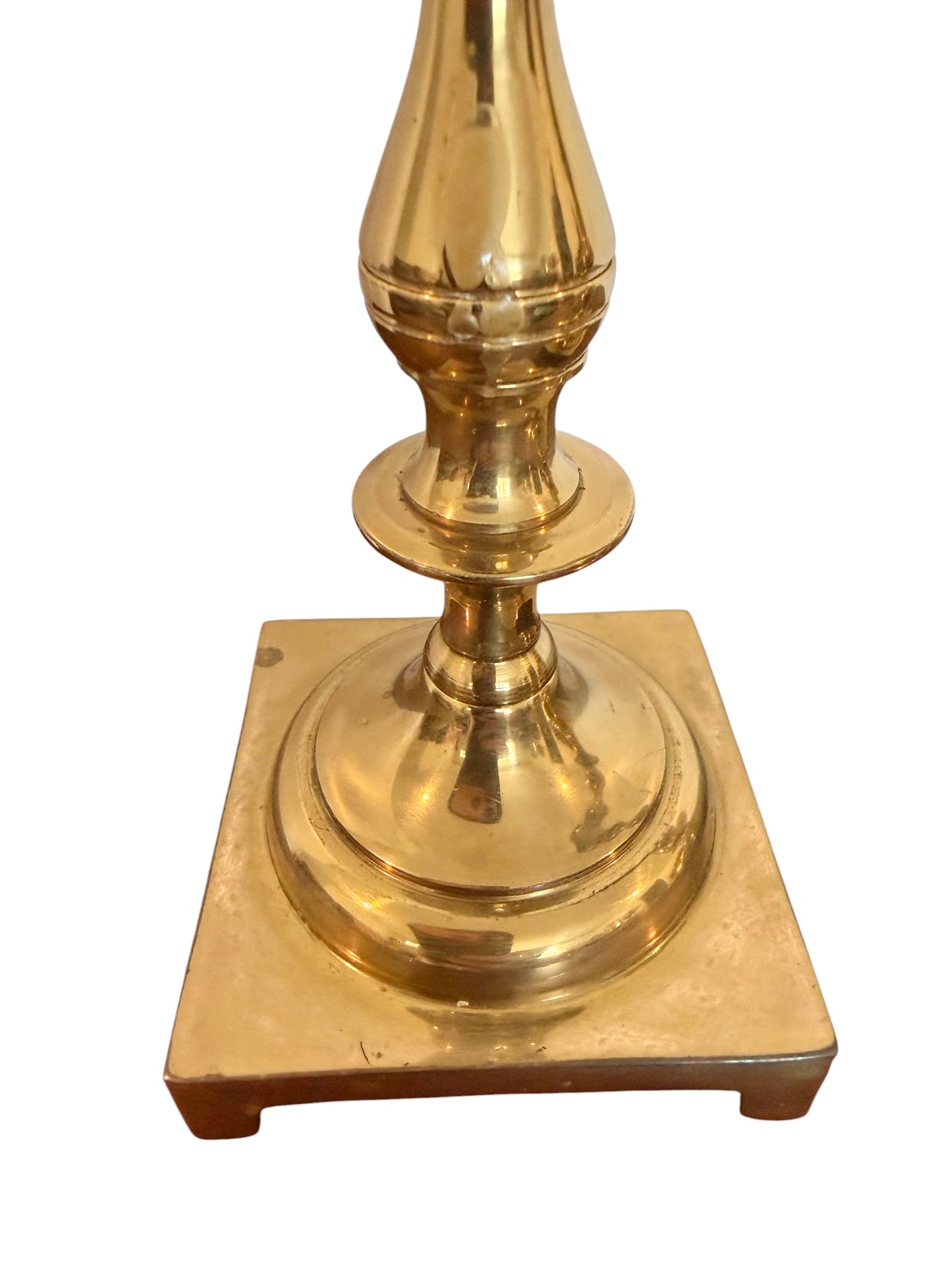 Neoclassical Vintage Brass Baluster Candlestick Holders – Pair | Classic Column Design