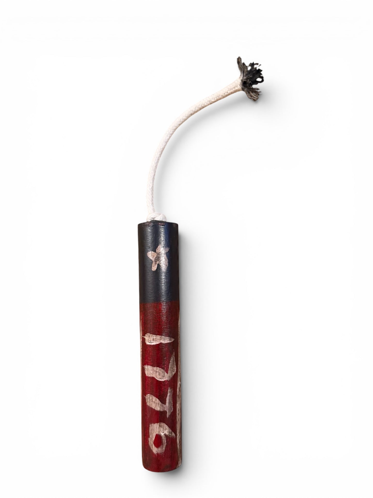 Handcrafted Patriotic Wooden Firecracker Decor – Americana Shelf Accent – Made by Flea & Frame