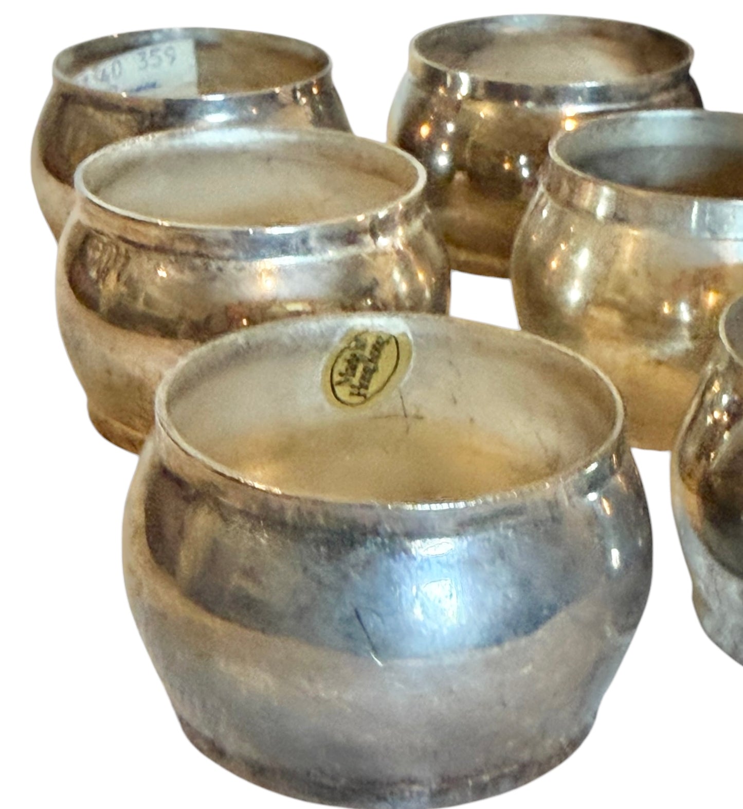Elder-Beerman Department Store Vintage Silver-Plated Napkin Rings Set of 6 | 1960s–70s Tableware