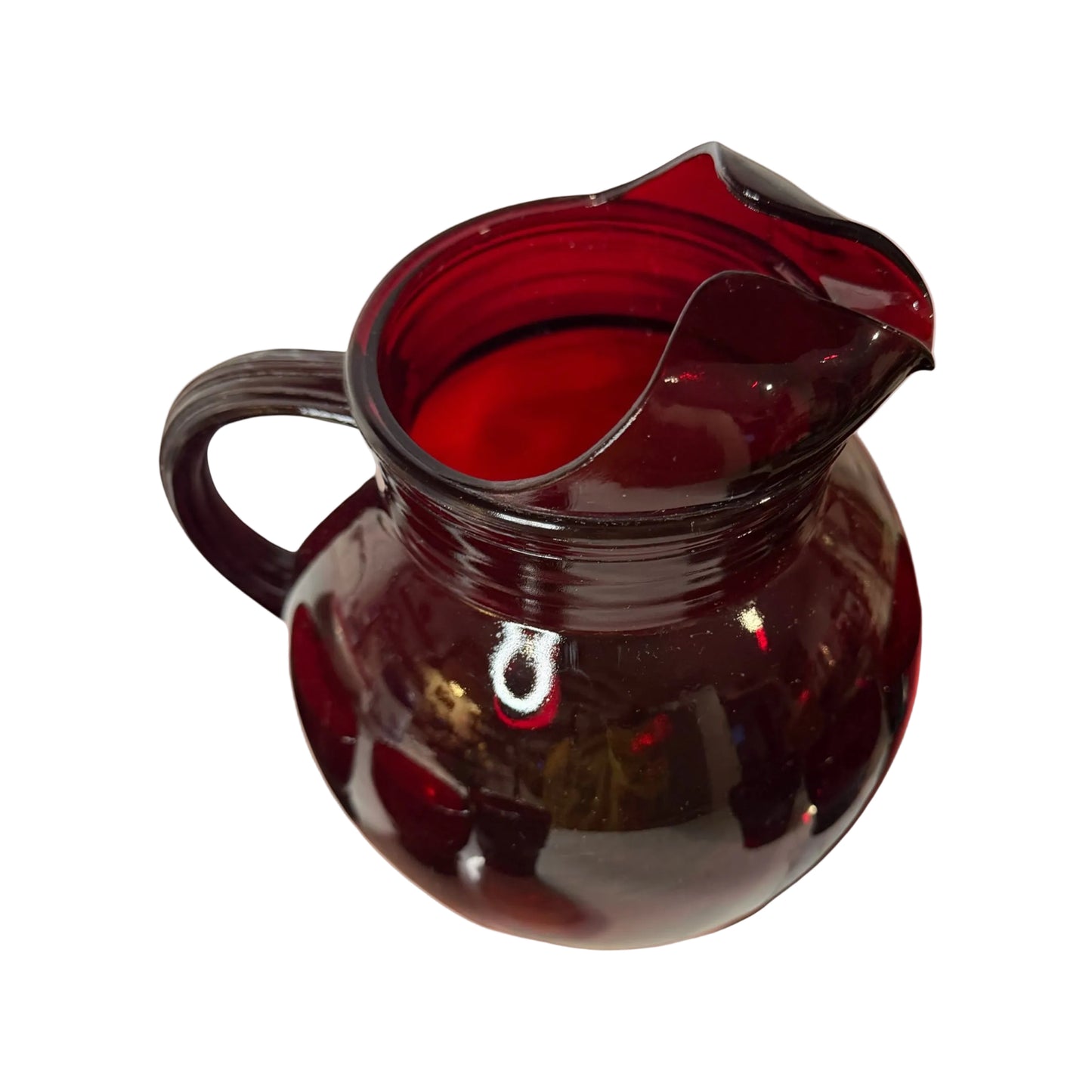 Vintage Anchor Hocking Royal Ruby Pitcher & Windsor Tumbler Set (7-Piece)