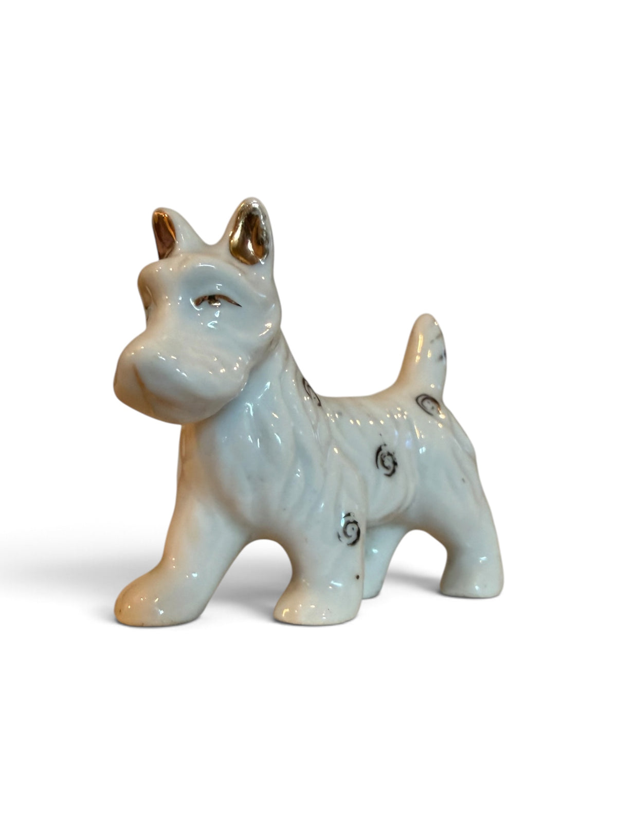 Miniature Porcelain Vintage Scottish Terrier Figurine – Made in Japan
